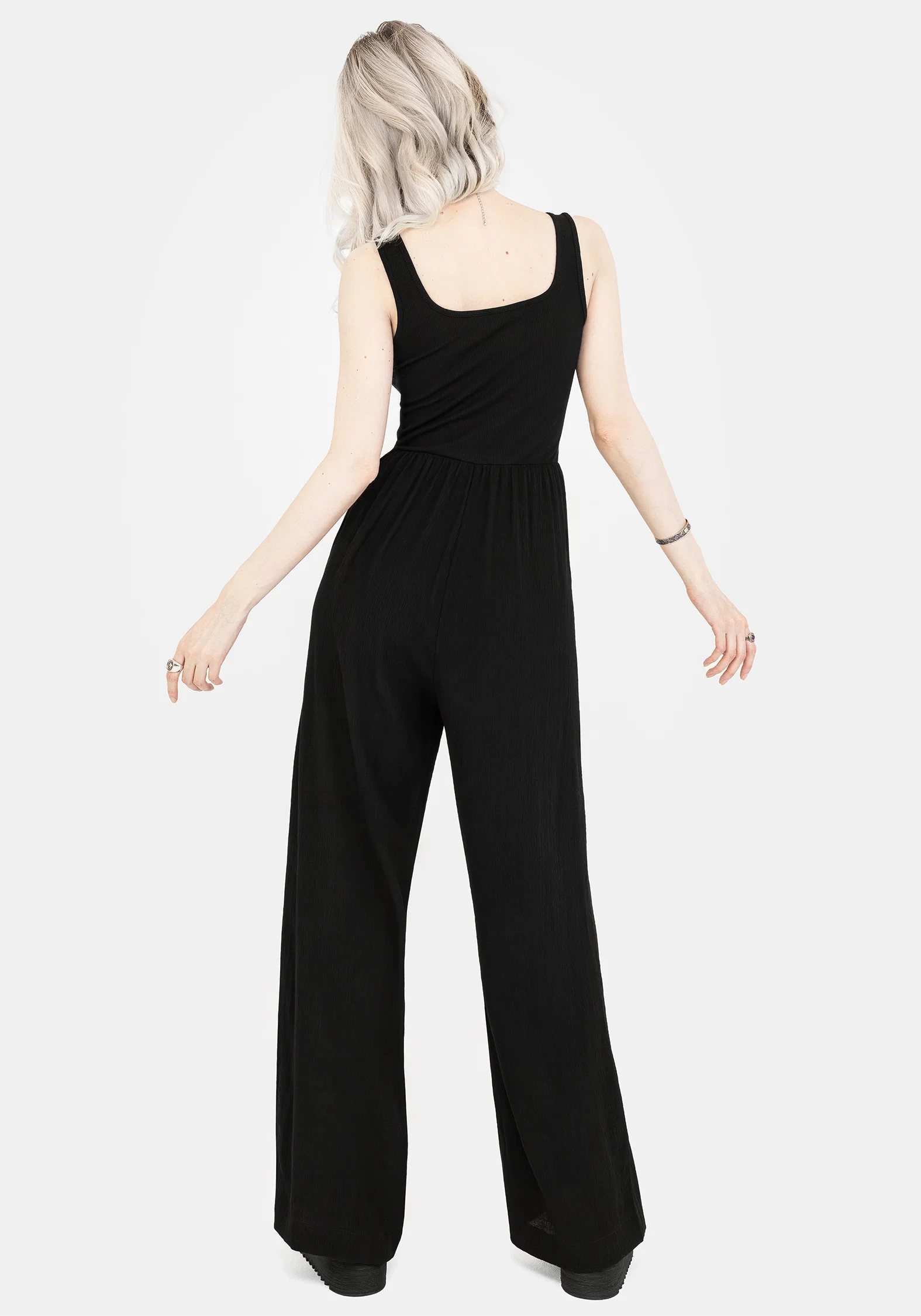 Herne Contrast Wide Leg Jumpsuit - Image 3