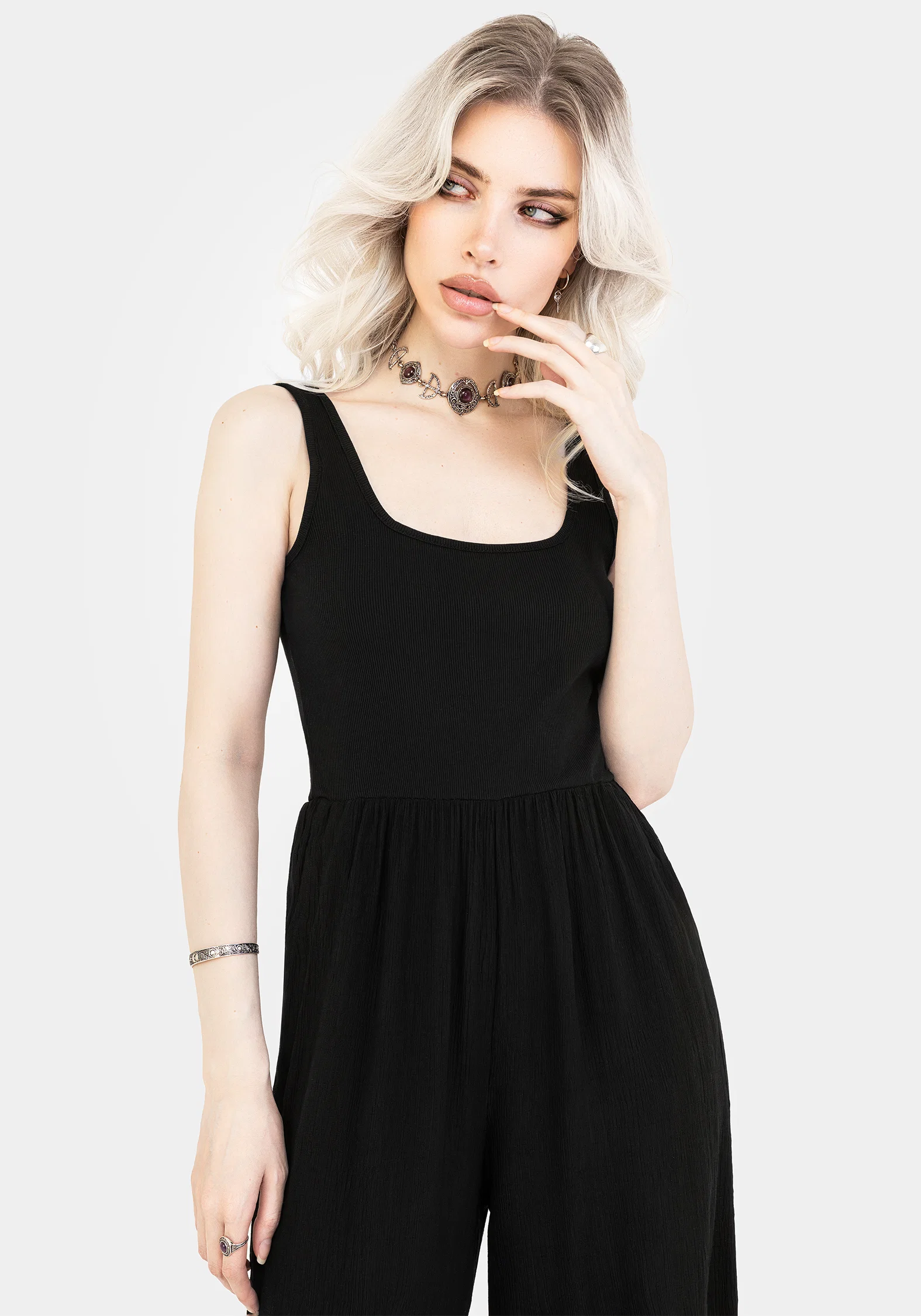Herne Contrast Wide Leg Jumpsuit - Image 6