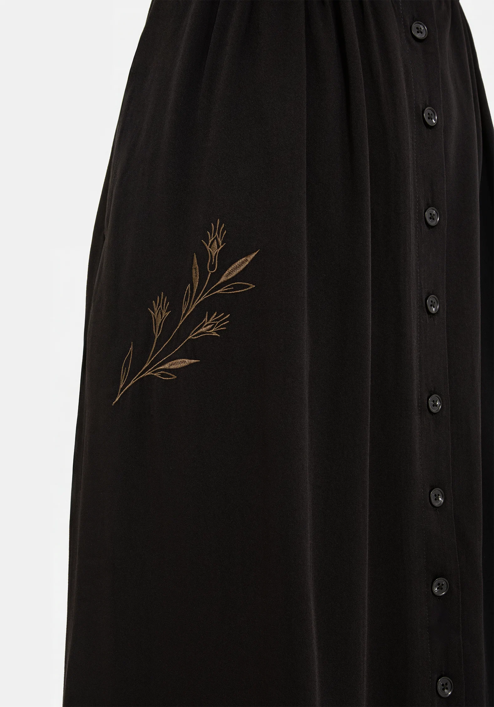 Hester Embroidered Button Up Midi Shirt Dress - Image 7