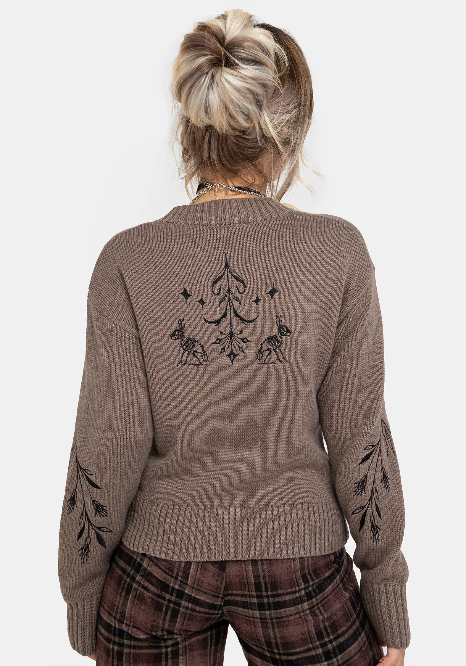 Hester Embroidered Knit Cardigan - Image 3