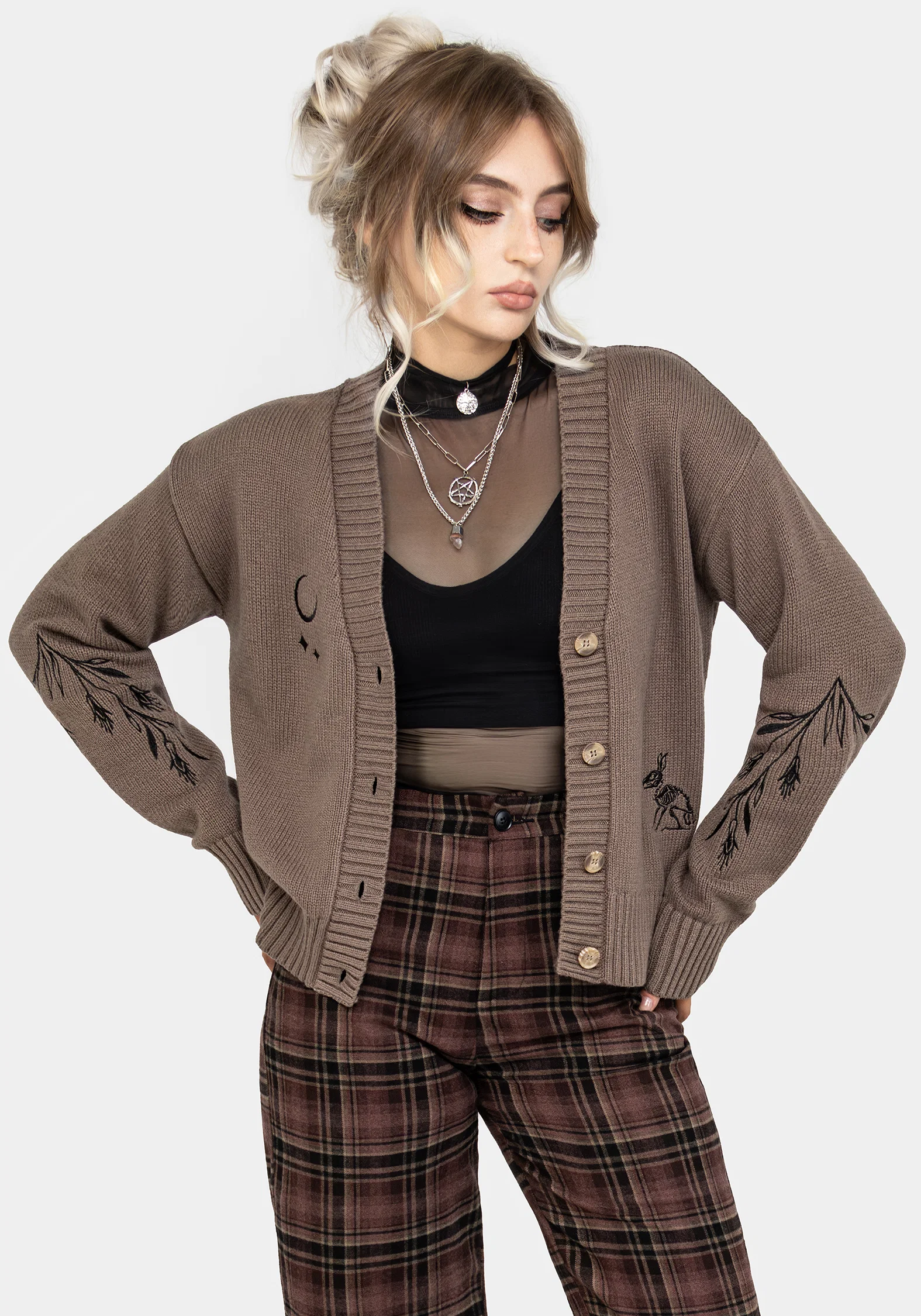 Hester Embroidered Knit Cardigan - Image 4