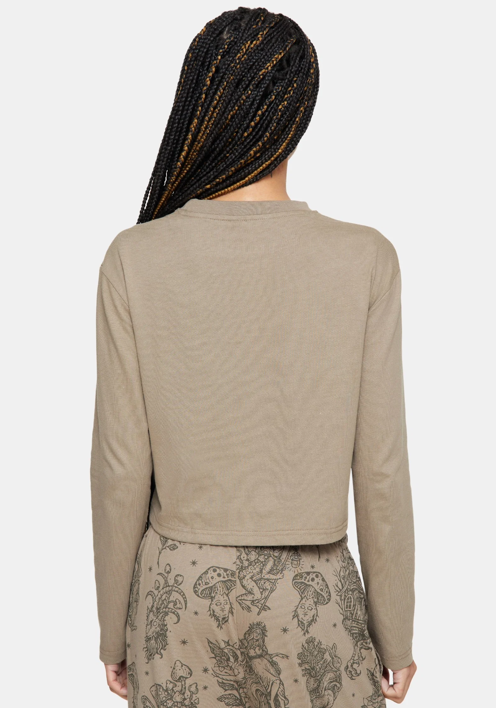 Hexborn Baba Yaga Embroidered Long Sleeve Pyjama Tee - Image 3