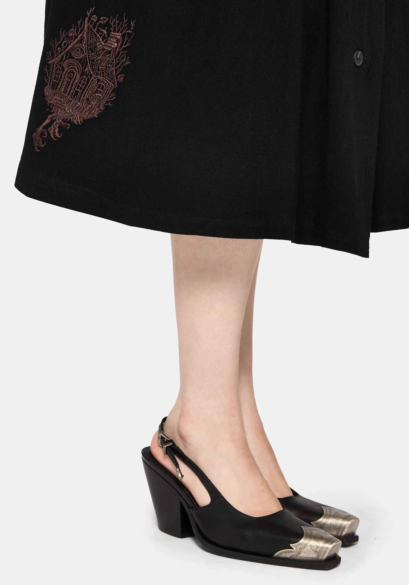 Hexborn Baba Yaga Embroidered Midi Skirt - Image 5