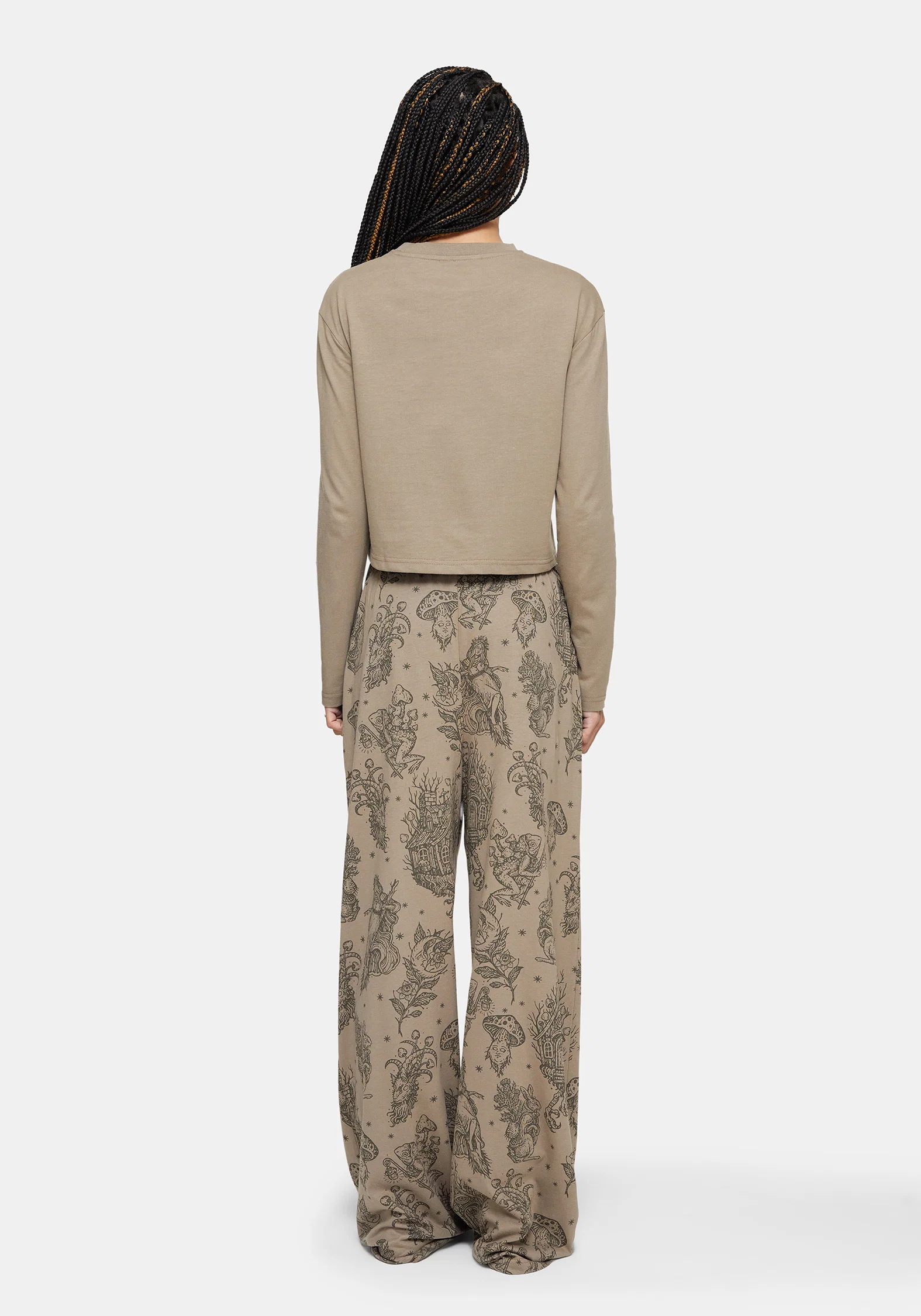 Hexborn Baba Yaga Printed Wide Leg Pyjama Bottoms - Image 3