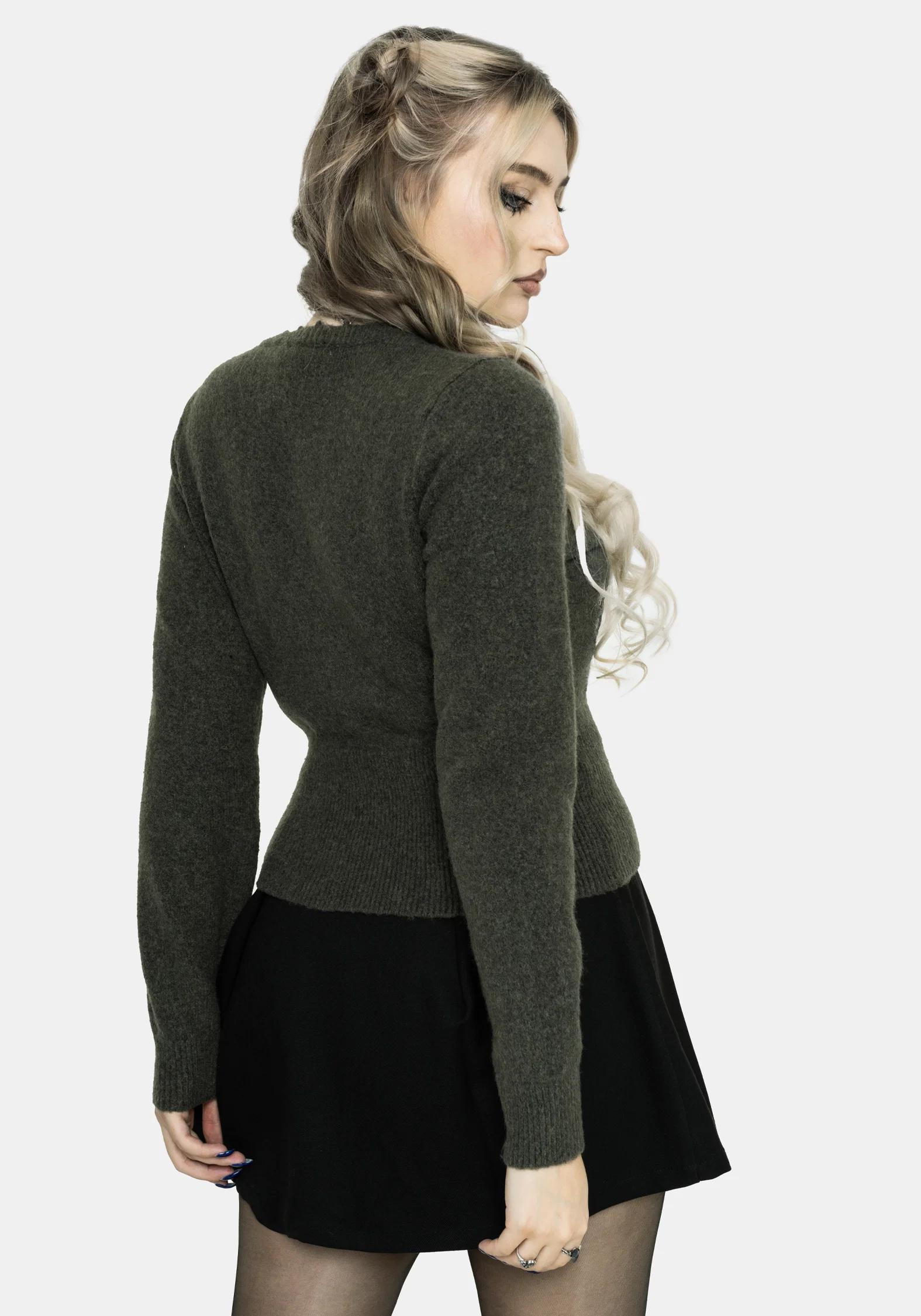 Hexborn Baba Yaga V Neck Embroidered Knit Jumper - Image 3