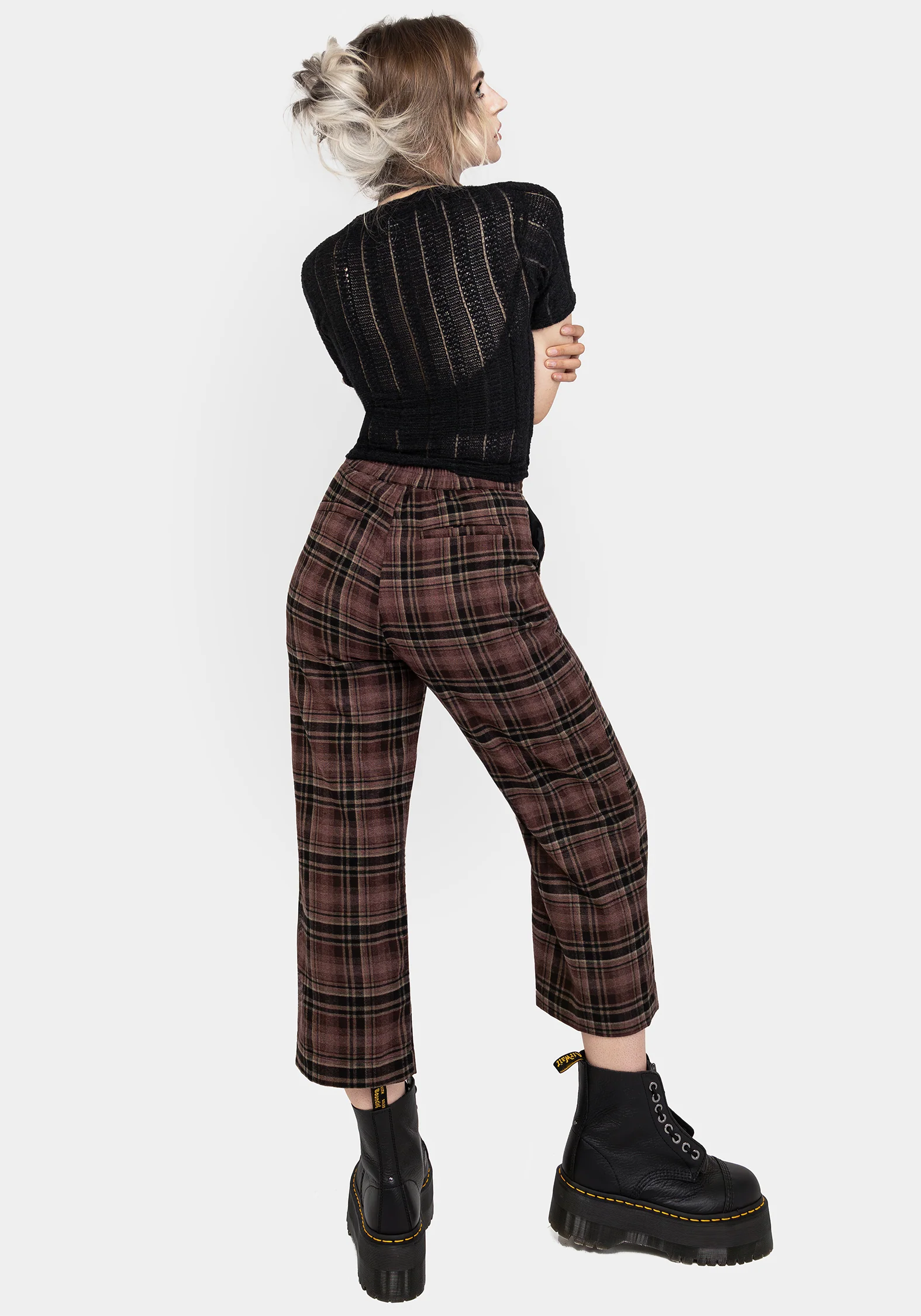 Hickory Check Straight Leg Trousers - Image 3