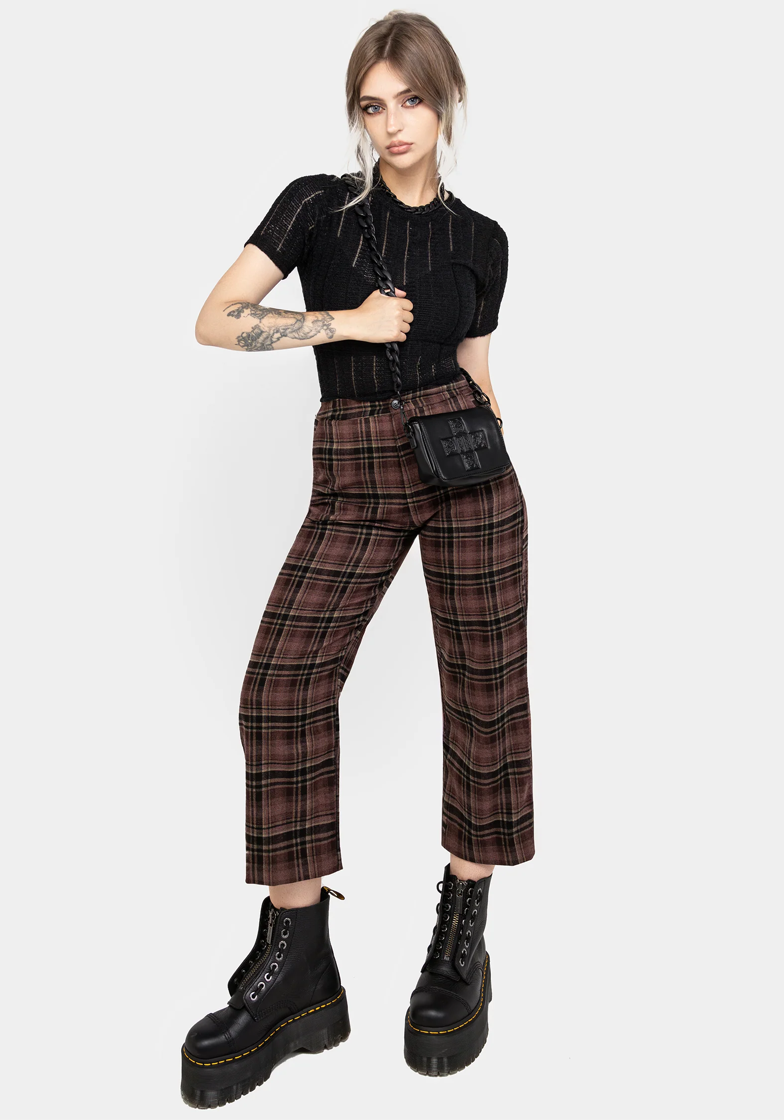 Hickory Check Straight Leg Trousers - Image 4