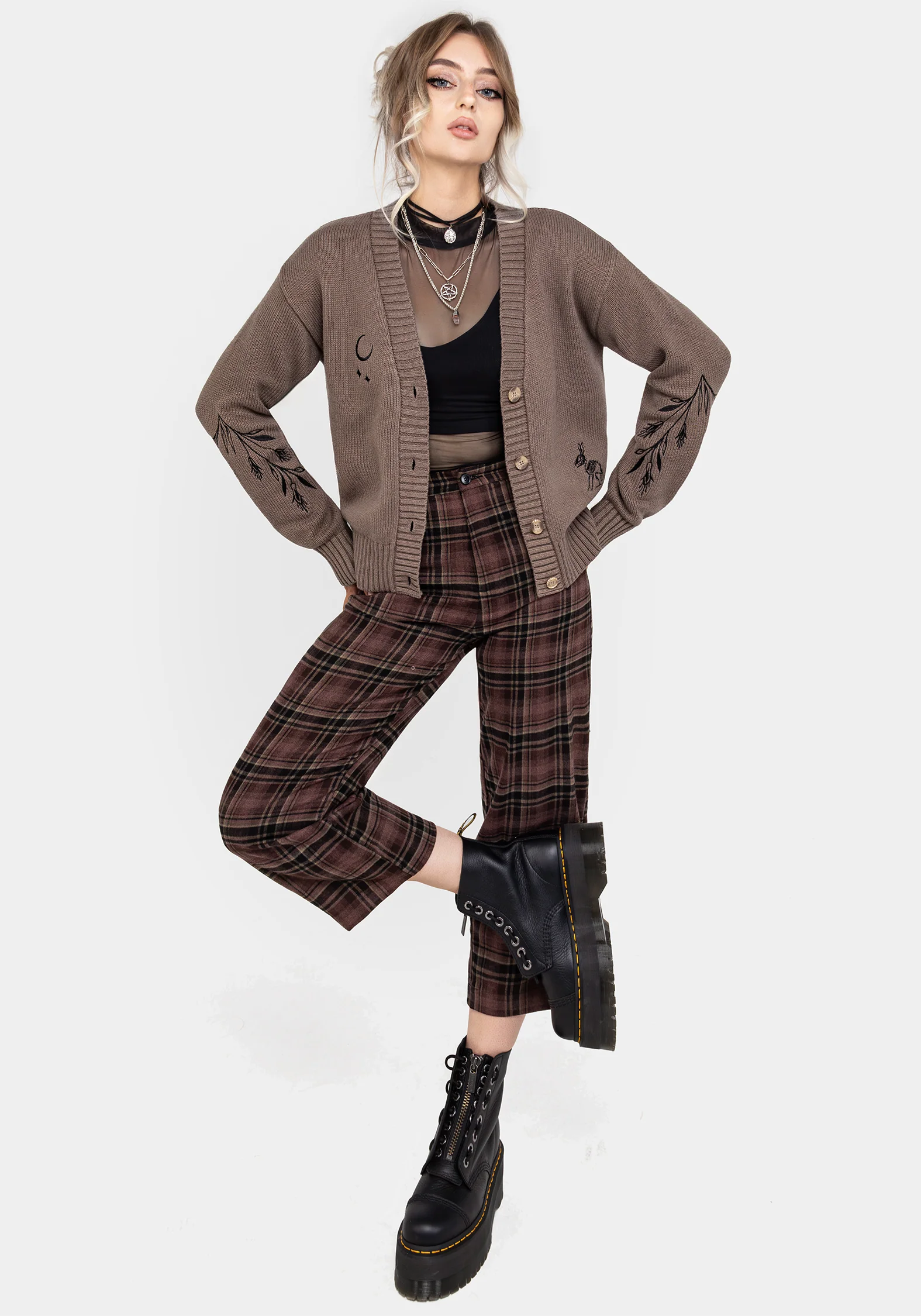 Hickory Check Straight Leg Trousers - Image 6