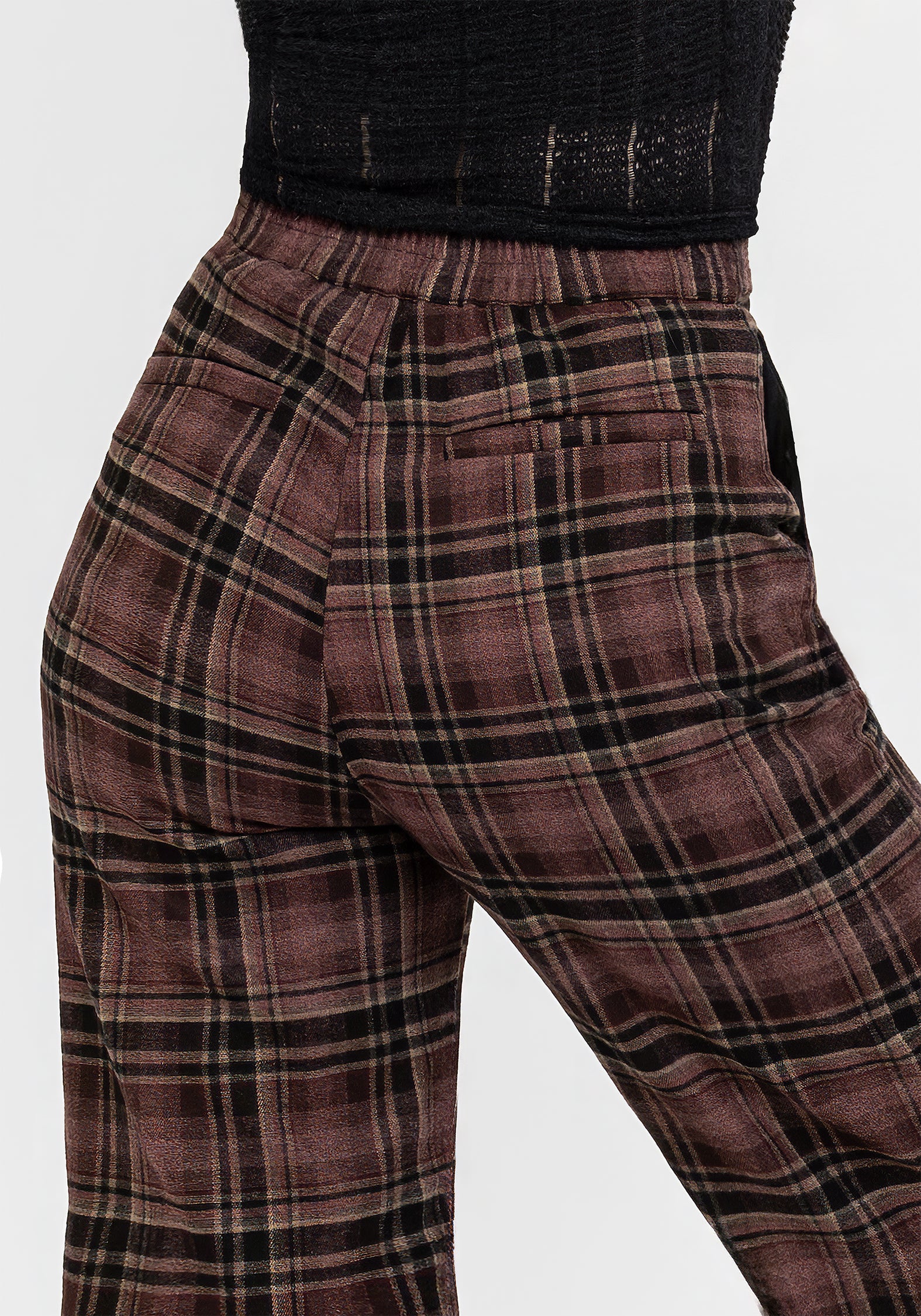 Hickory Check Straight Leg Trousers - Image 8