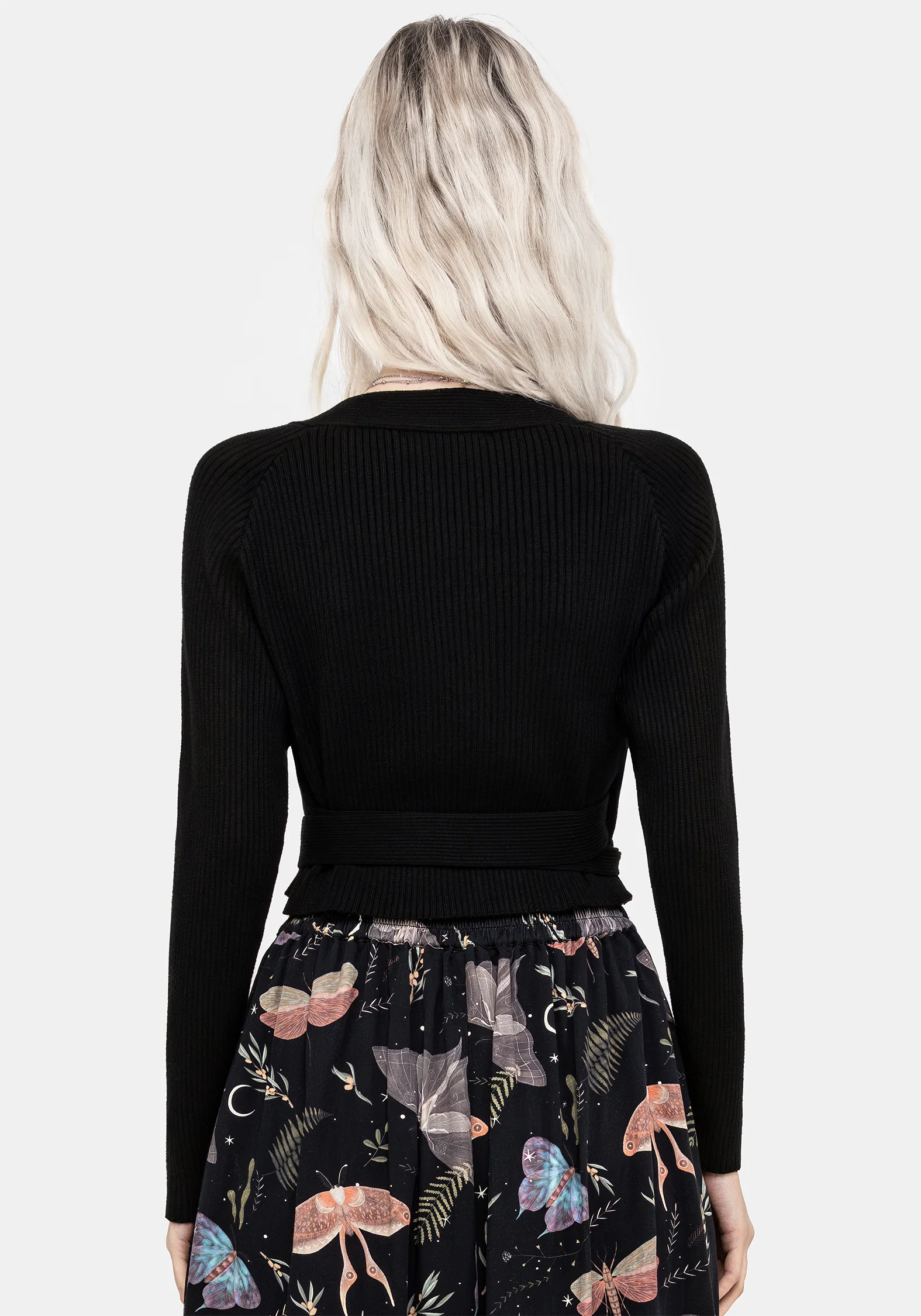 Holda Rib Knit Wrap Cardigan - Image 3