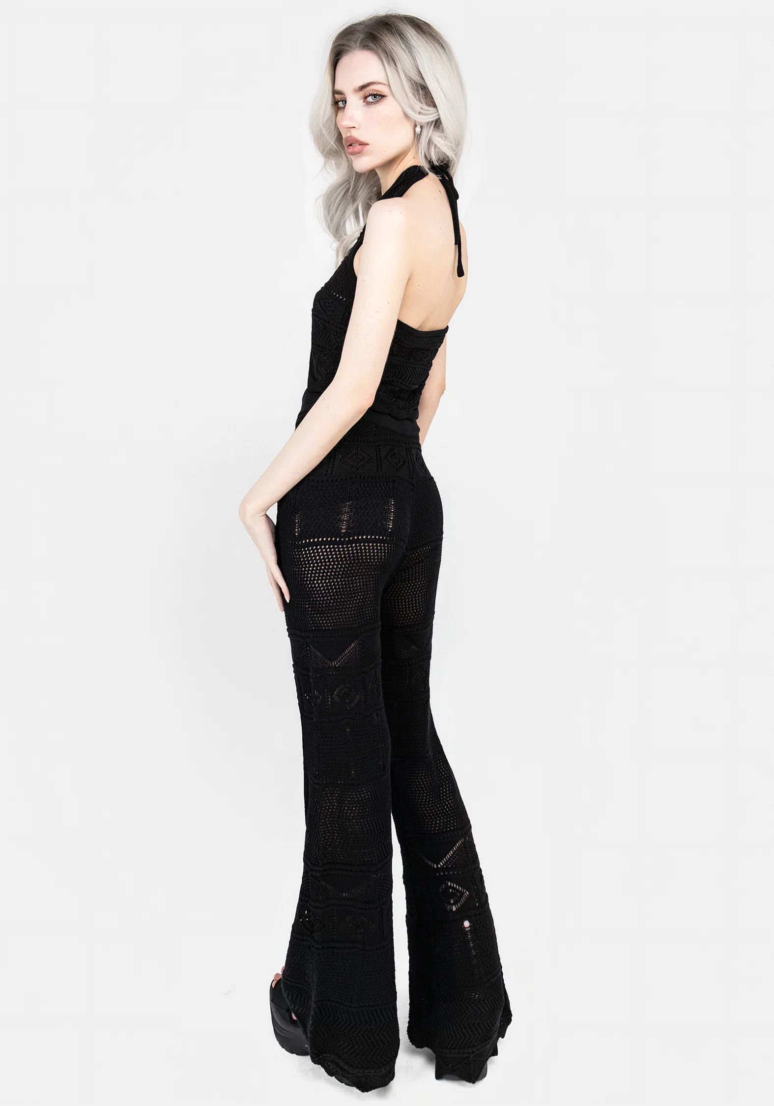 Hooked Pointelle Halter Crop Top - Image 7