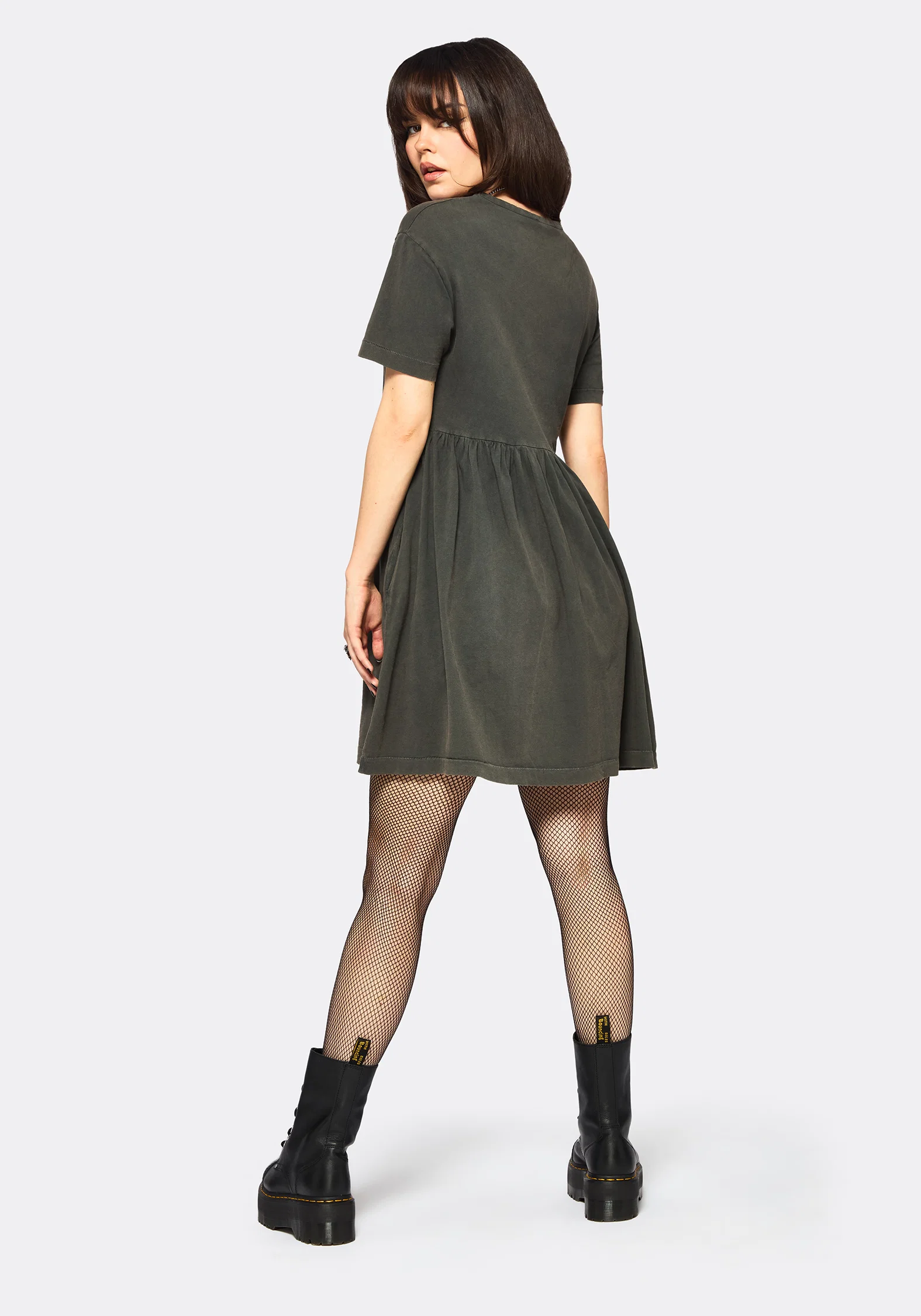 Illvminatio Bleach Graphic Cotton Mini Skater Dress - Image 3