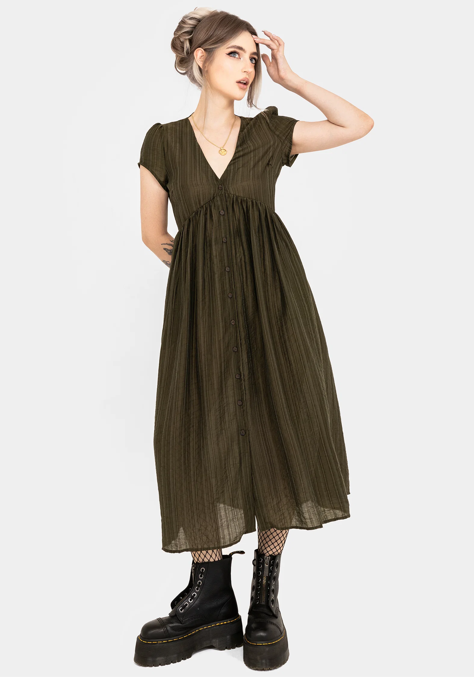 Infinity Button Up Midaxi Dress - Image 5