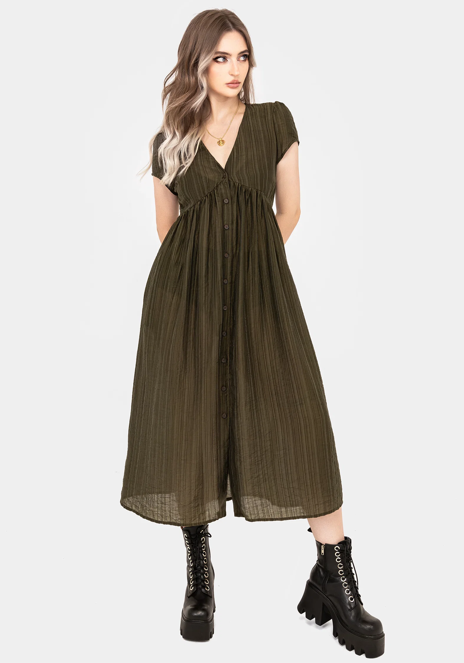 Infinity Button Up Midaxi Dress - Image 7