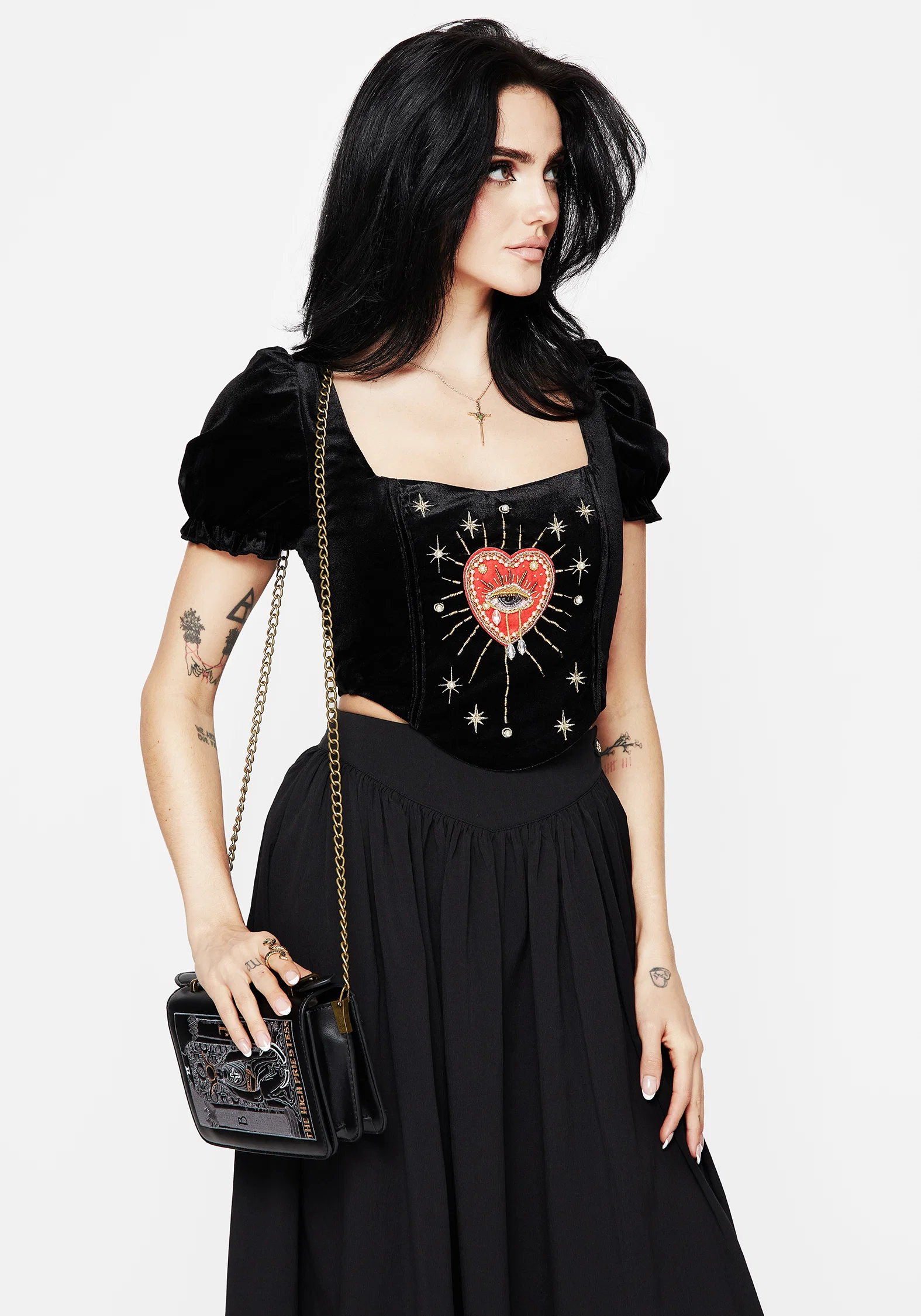 Ingrid Embroidered Applique Corset Top - Image 5