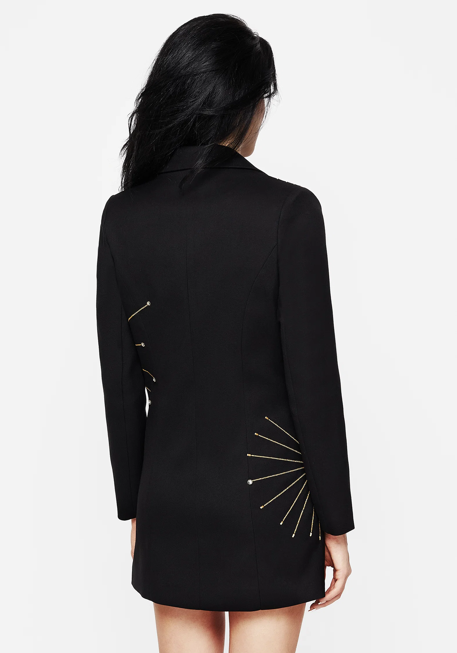 Ingrid Hand Embroidered Applique Blazer Dress - Image 3