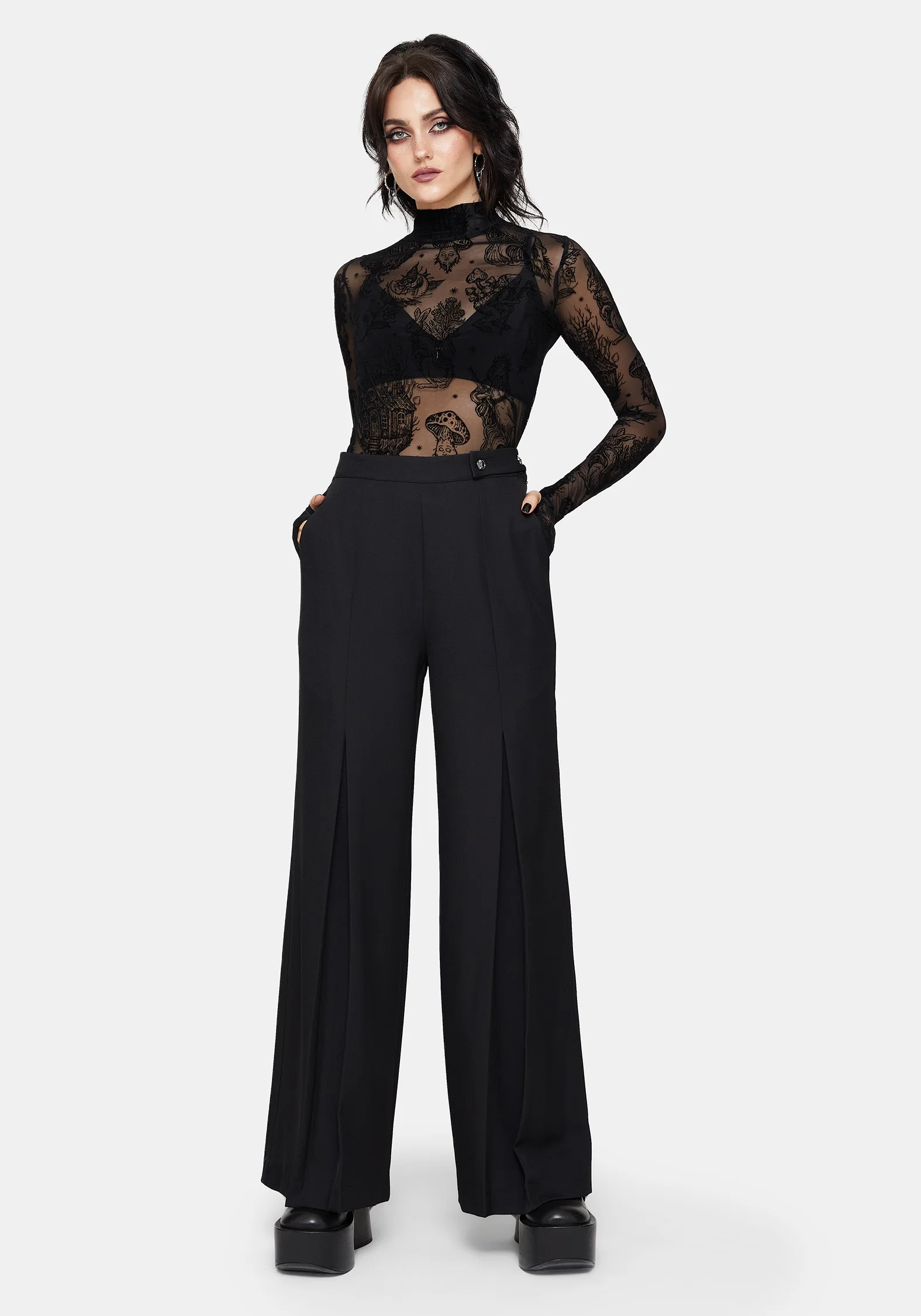 Iris Celestial Side Button Tailored Trousers - Image 6