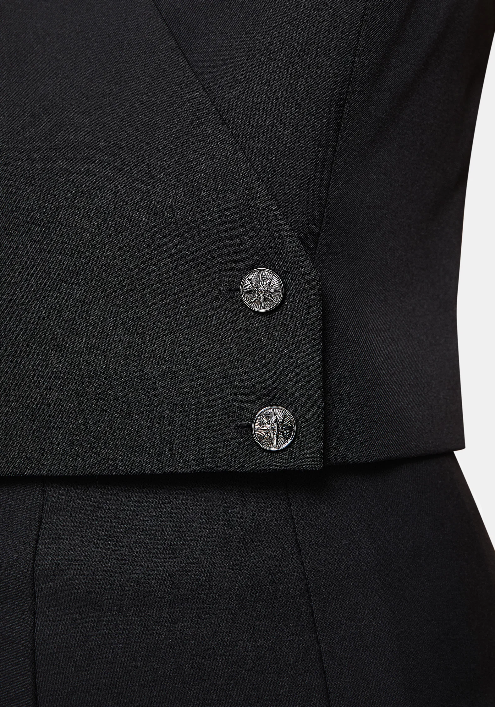 Iris Celestial Tailored Wrap Over Button Waistcoat - Image 2