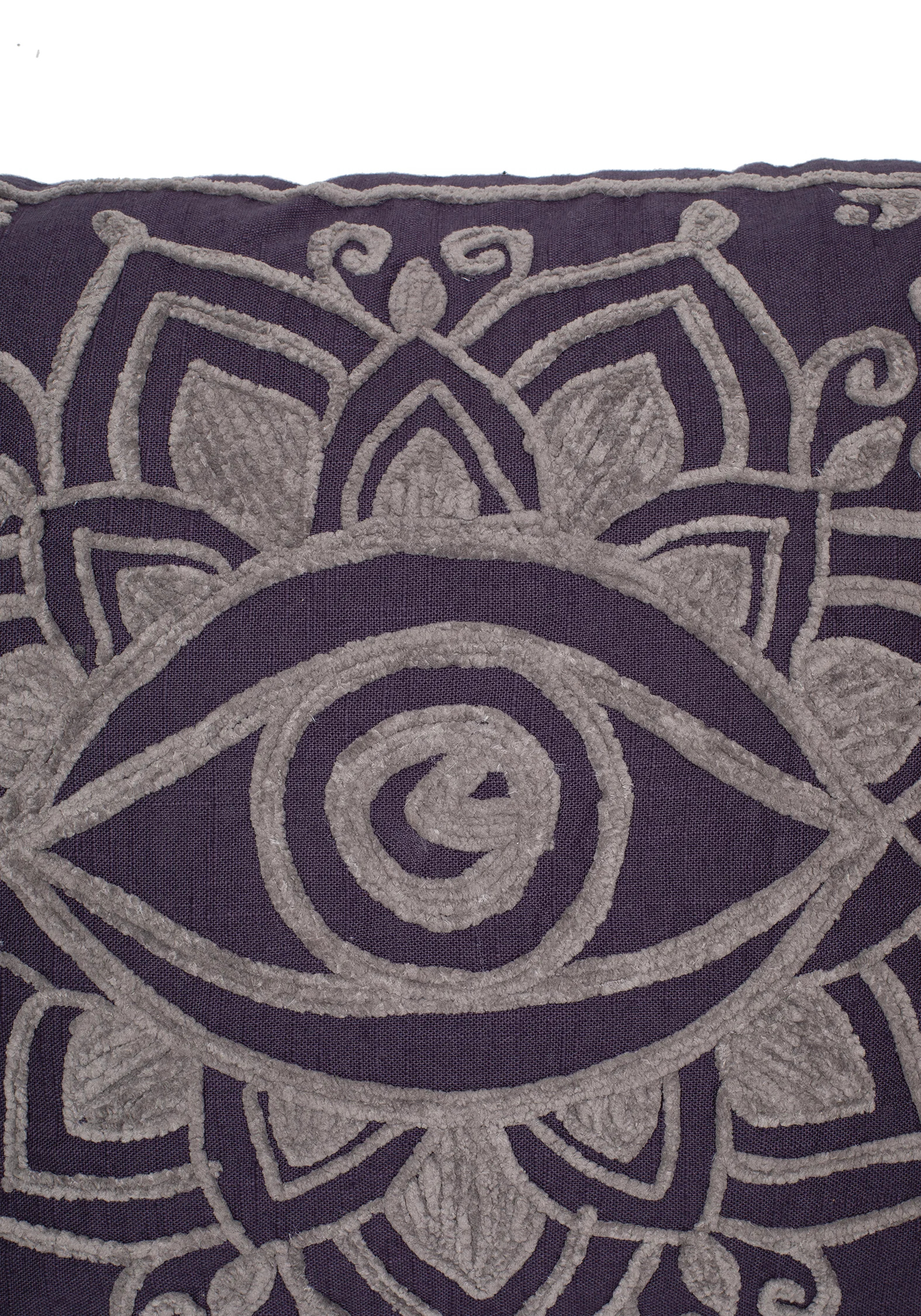 Iris Rope Embroidery Throw Cushion - Image 3