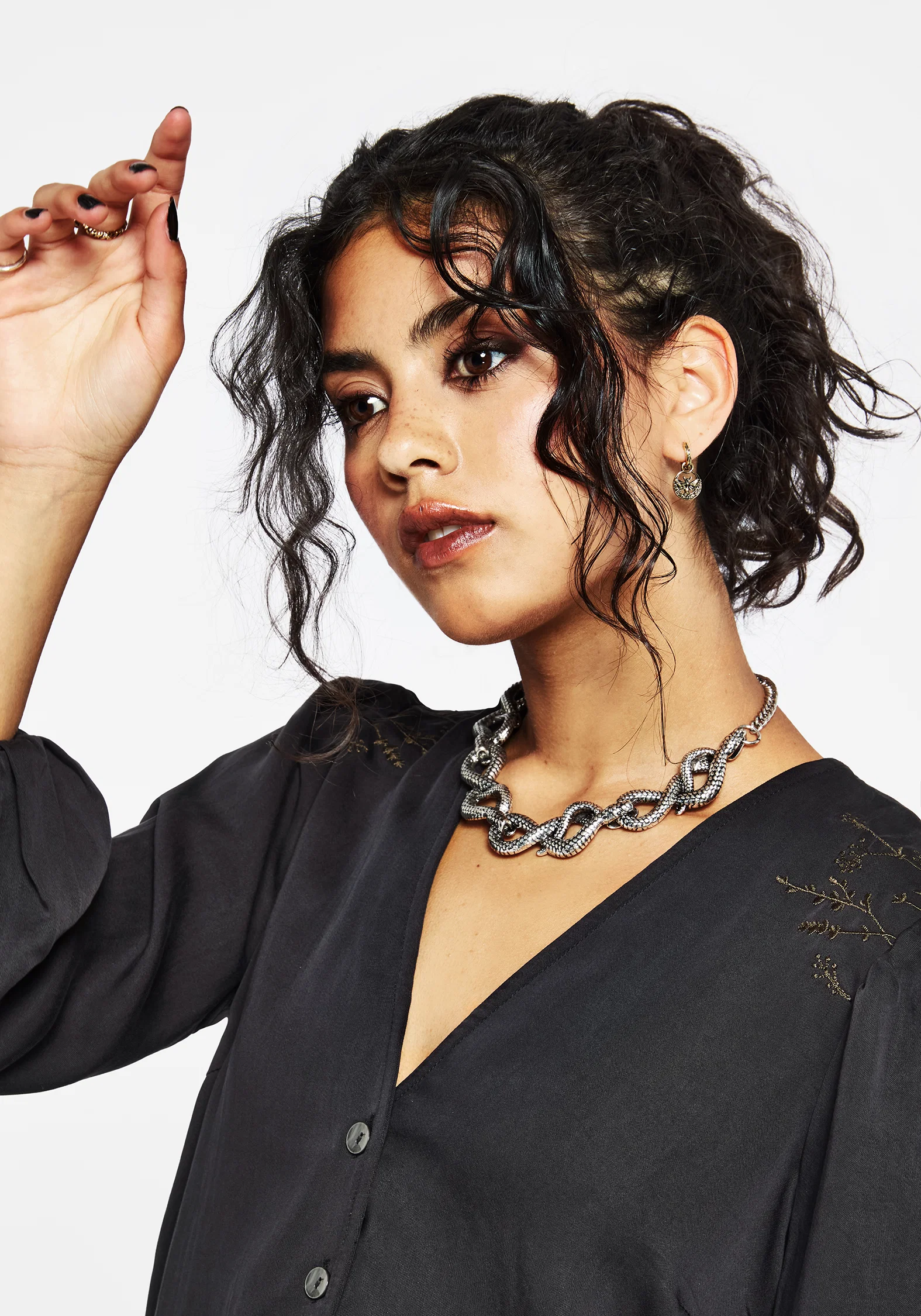 Isidora Embroidered Button Up Blouse - Image 4