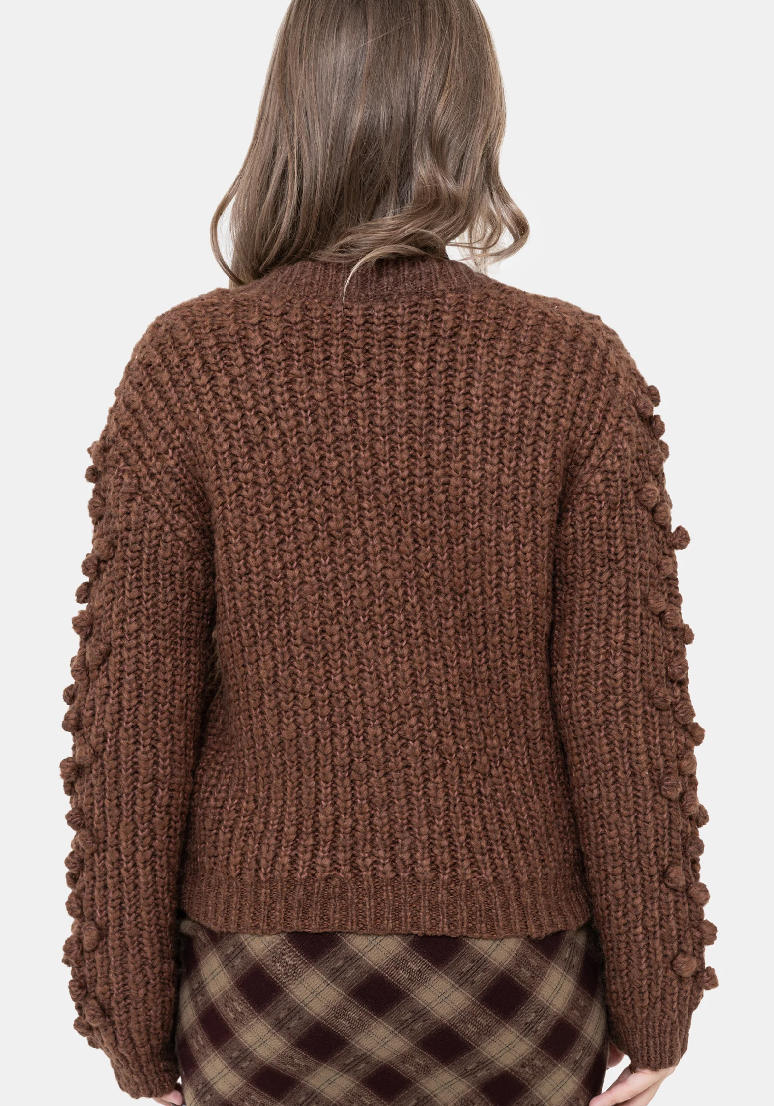 Isla Chunky Bobble Moon Embroidered Knit Cardigan - Image 3