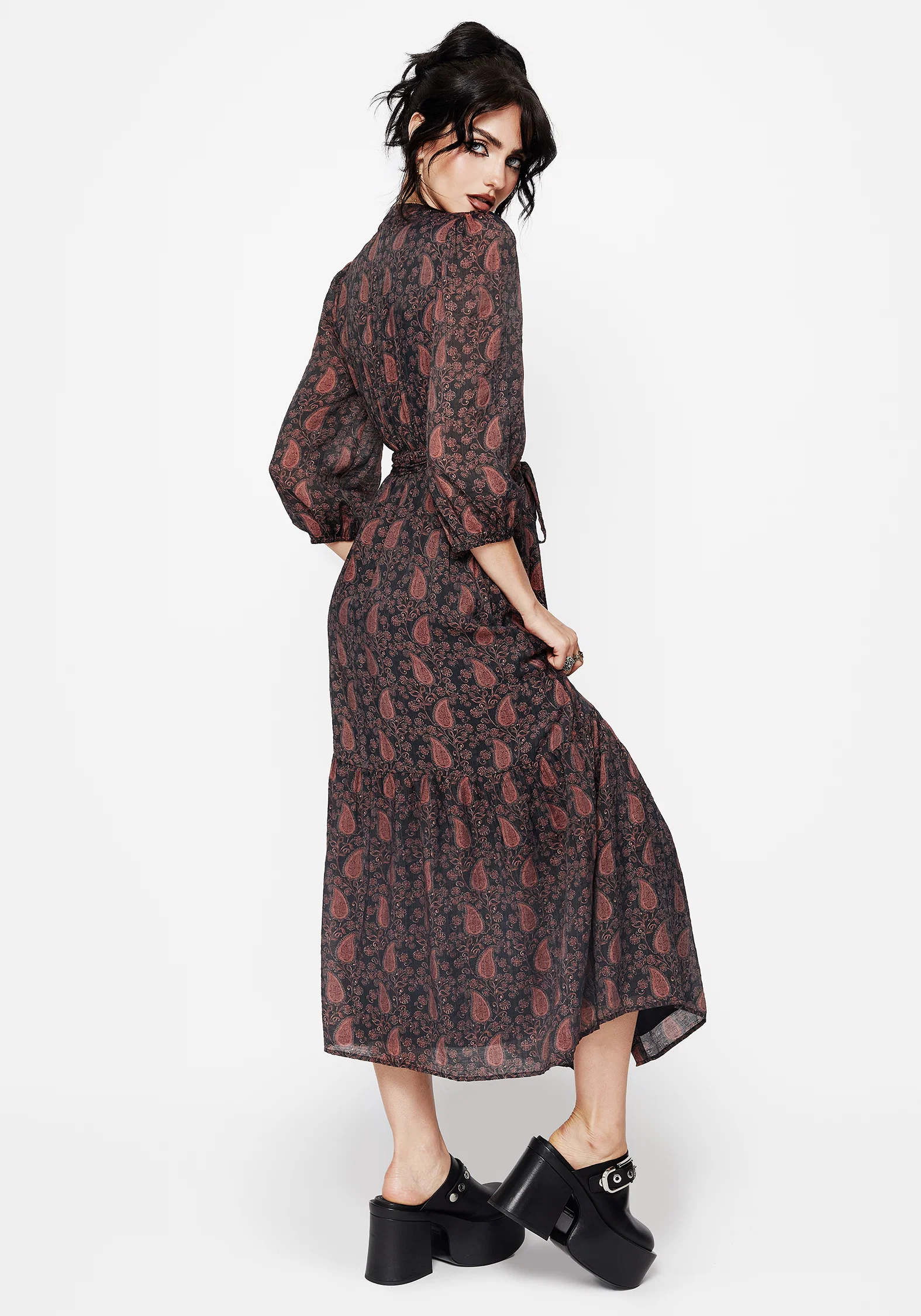Isola Paisley Shift Midaxi Dress - Image 3