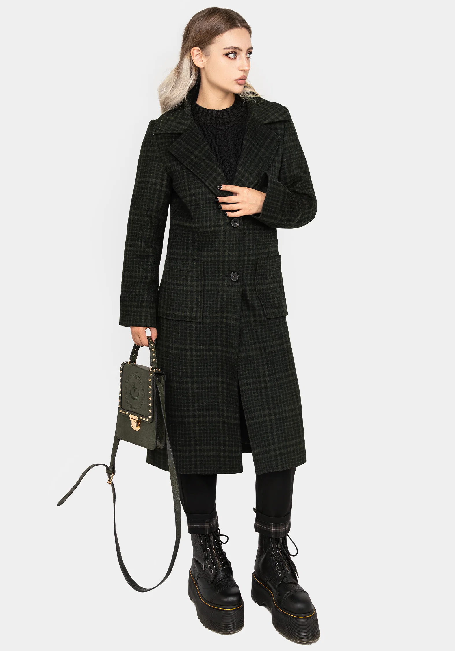 Jackdaw Check Wool Blend Duster Coat - Image 7
