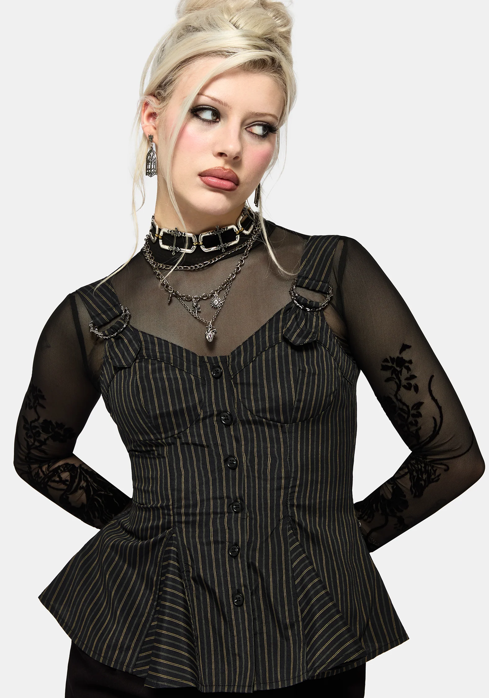 Jenna Stripe D-Ring Buckle Cami Top - Image 2