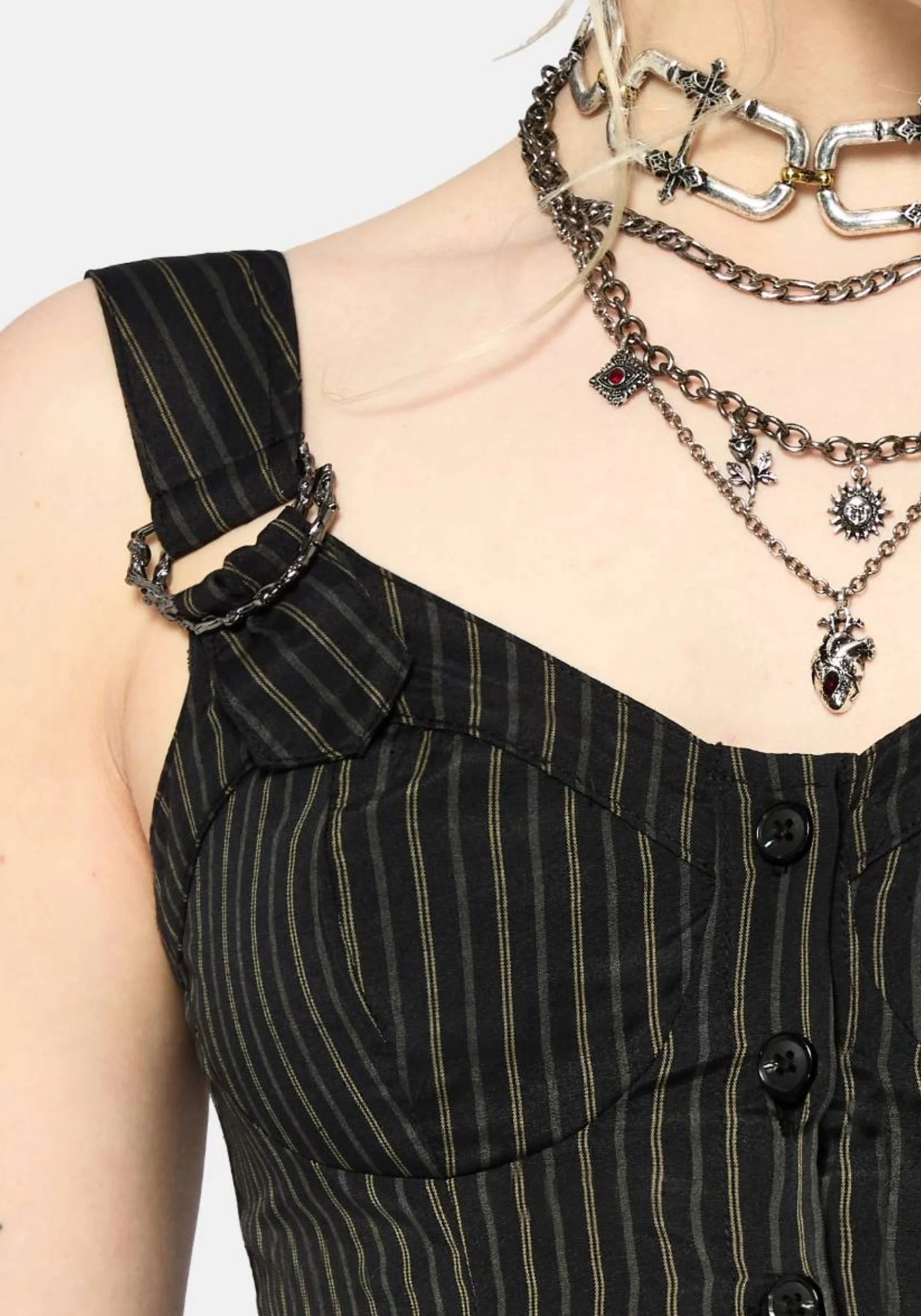 Jenna Stripe D-Ring Buckle Cami Top - Image 4