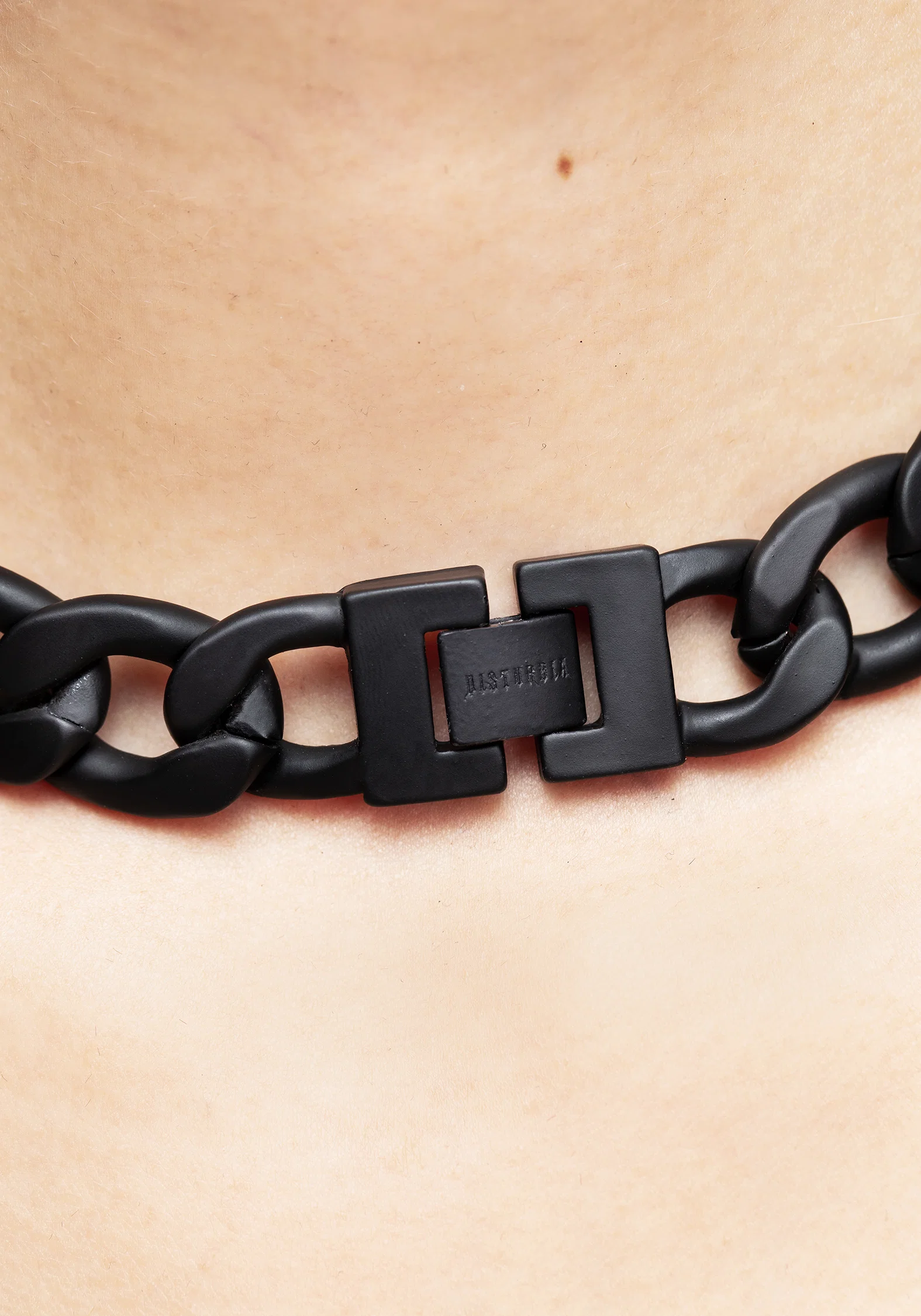 Jet Chunky Rope Chain Choker Necklace - Image 3