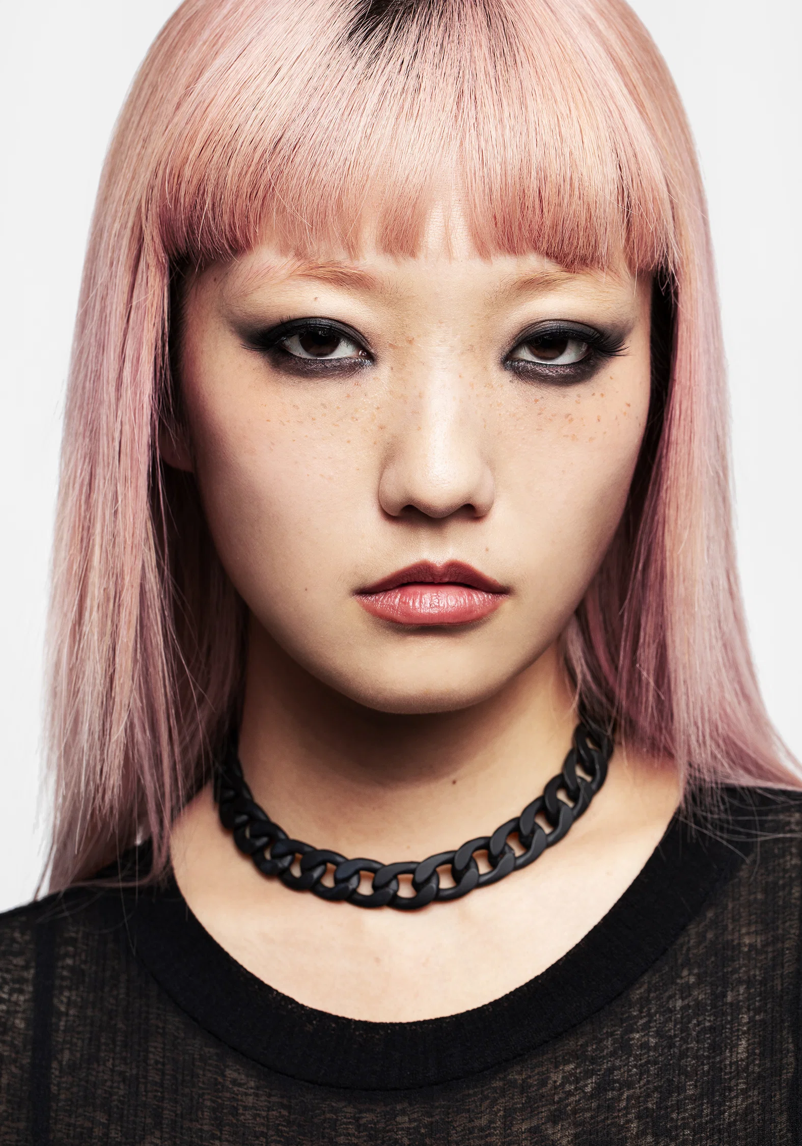 Jet Chunky Rope Chain Choker Necklace - Image 6