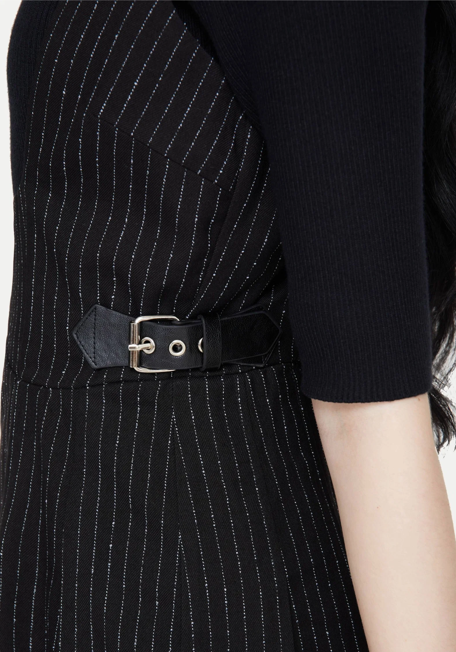 Katya Striped Mini Pinafore Dress - Image 2