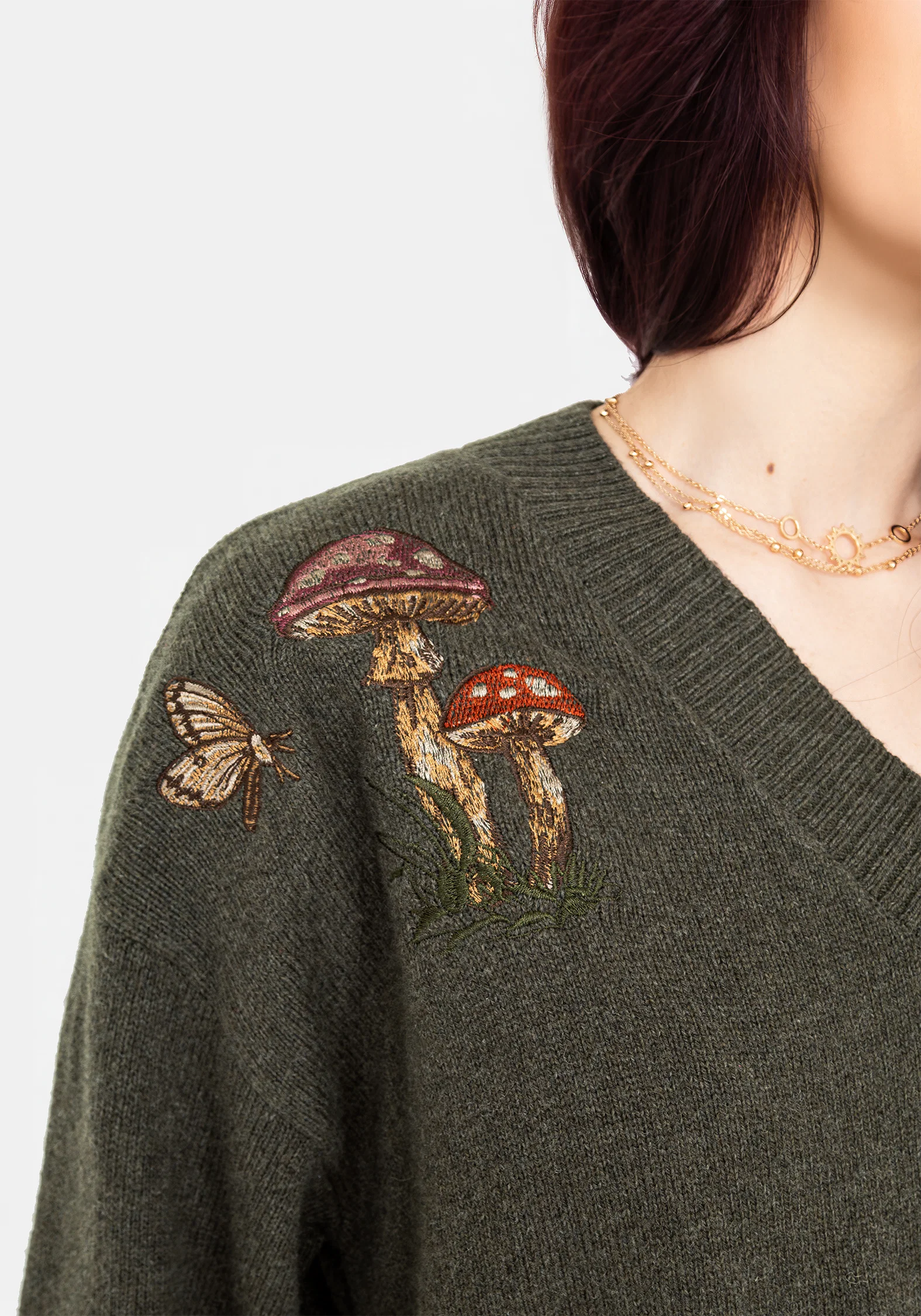 Keira Cotton Toadstool Embroidered Jumper - Image 2