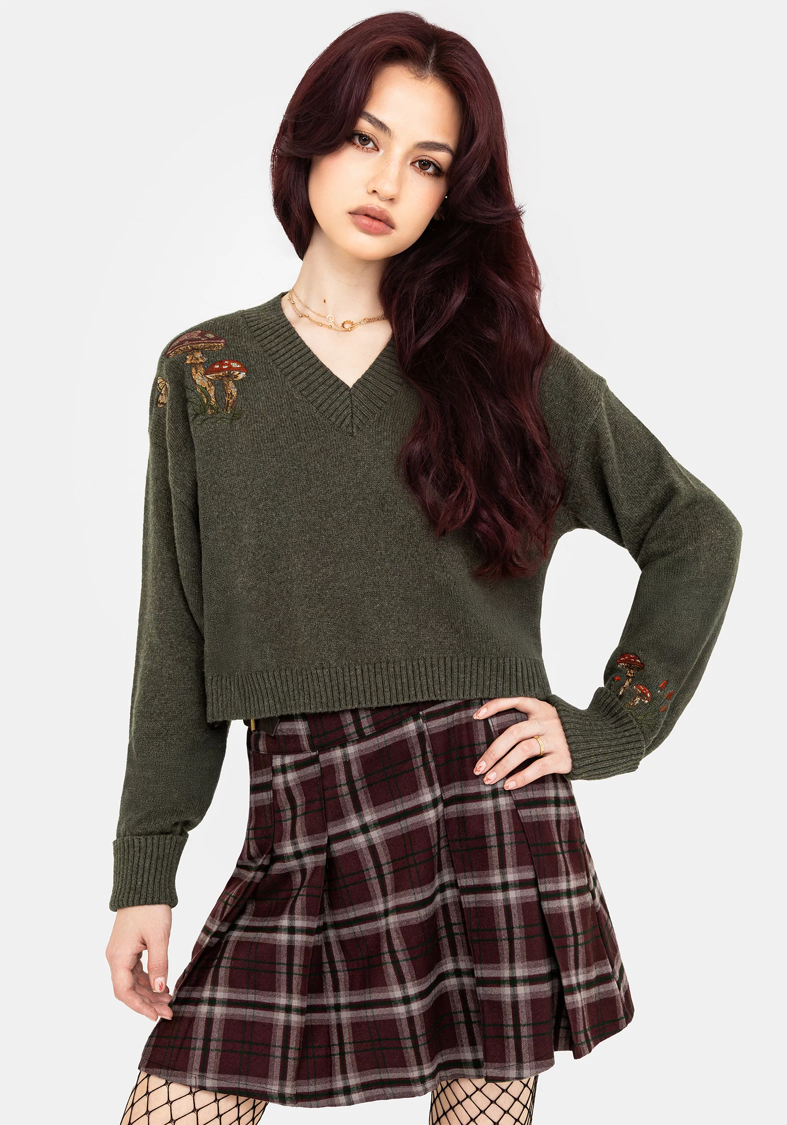 Keira Cotton Toadstool Embroidered Jumper - Image 4