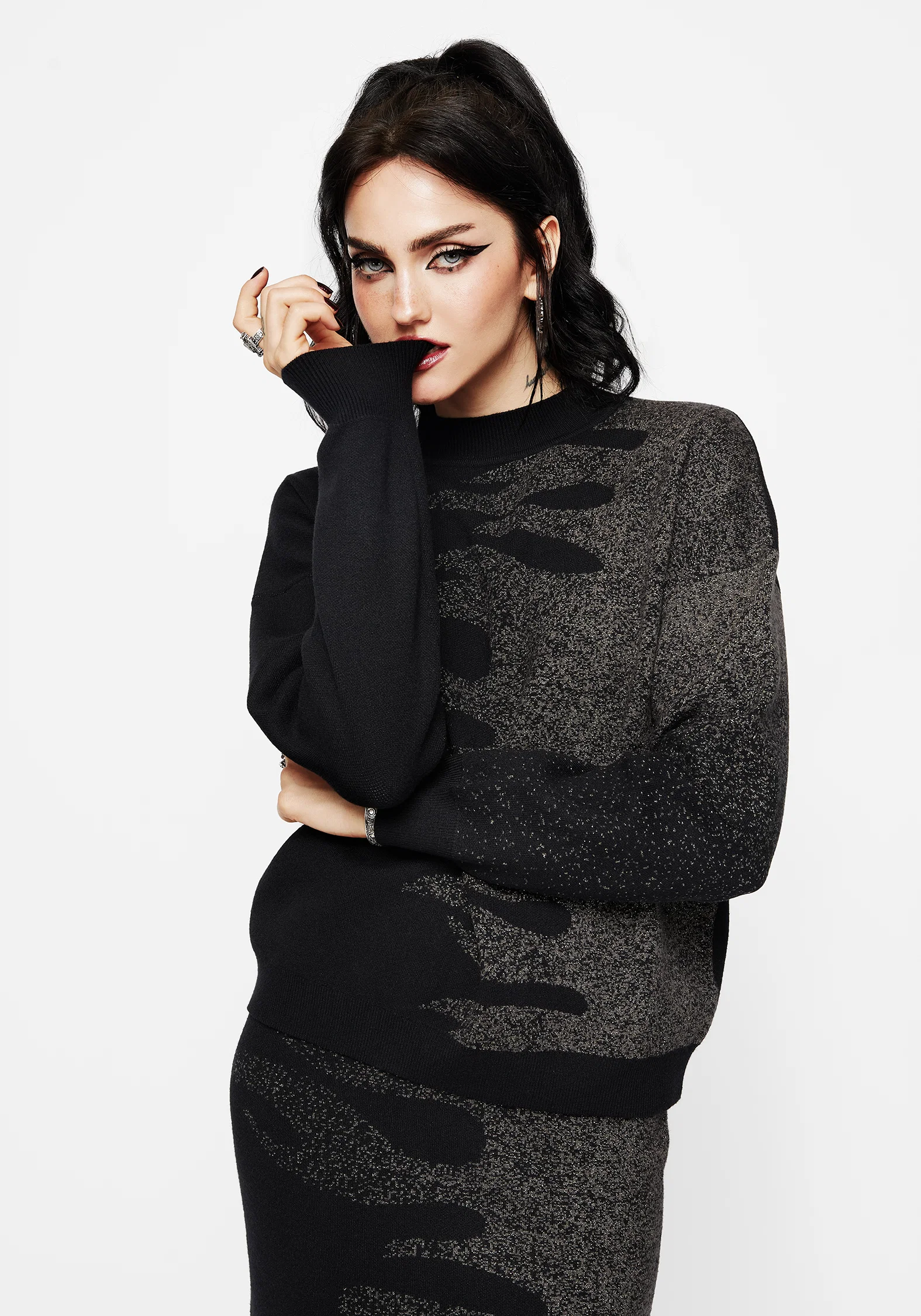 Kenna Flame Lurex Knit Jumper - Image 4