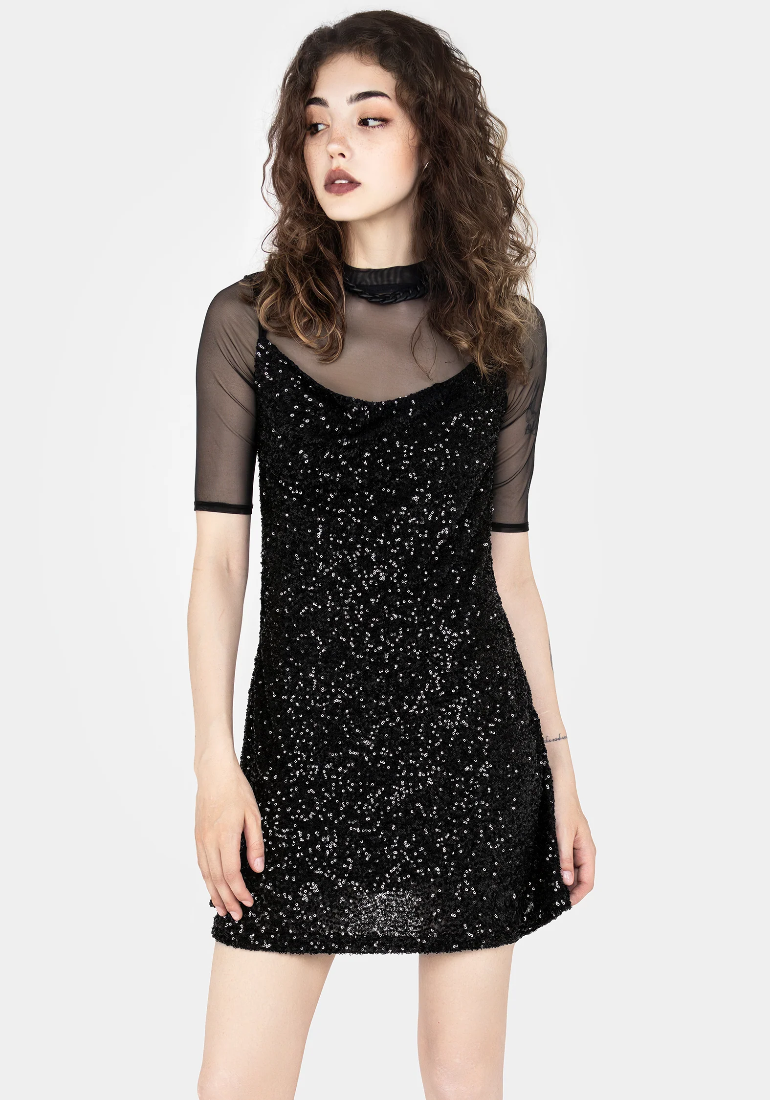 Kikamora Cowl Neck Mini Dress - Image 7
