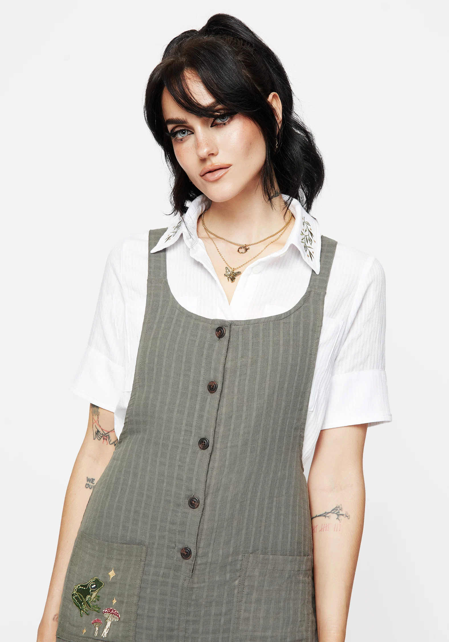 Koax Cotton Embroidered Cami Playsuit - Image 5