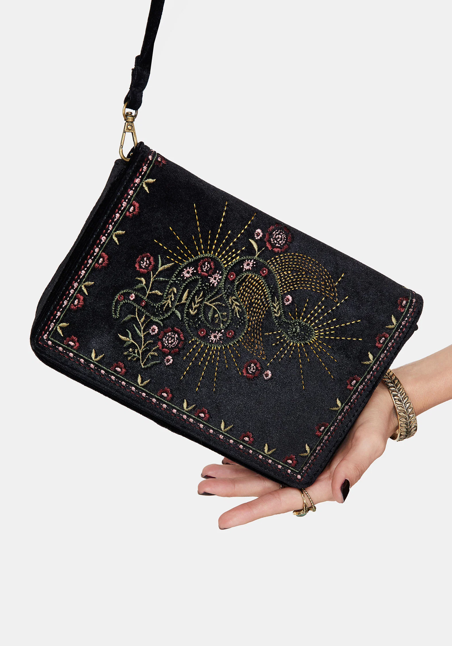 Kobra Snake Embroidered Crossbody Bag - Image 10