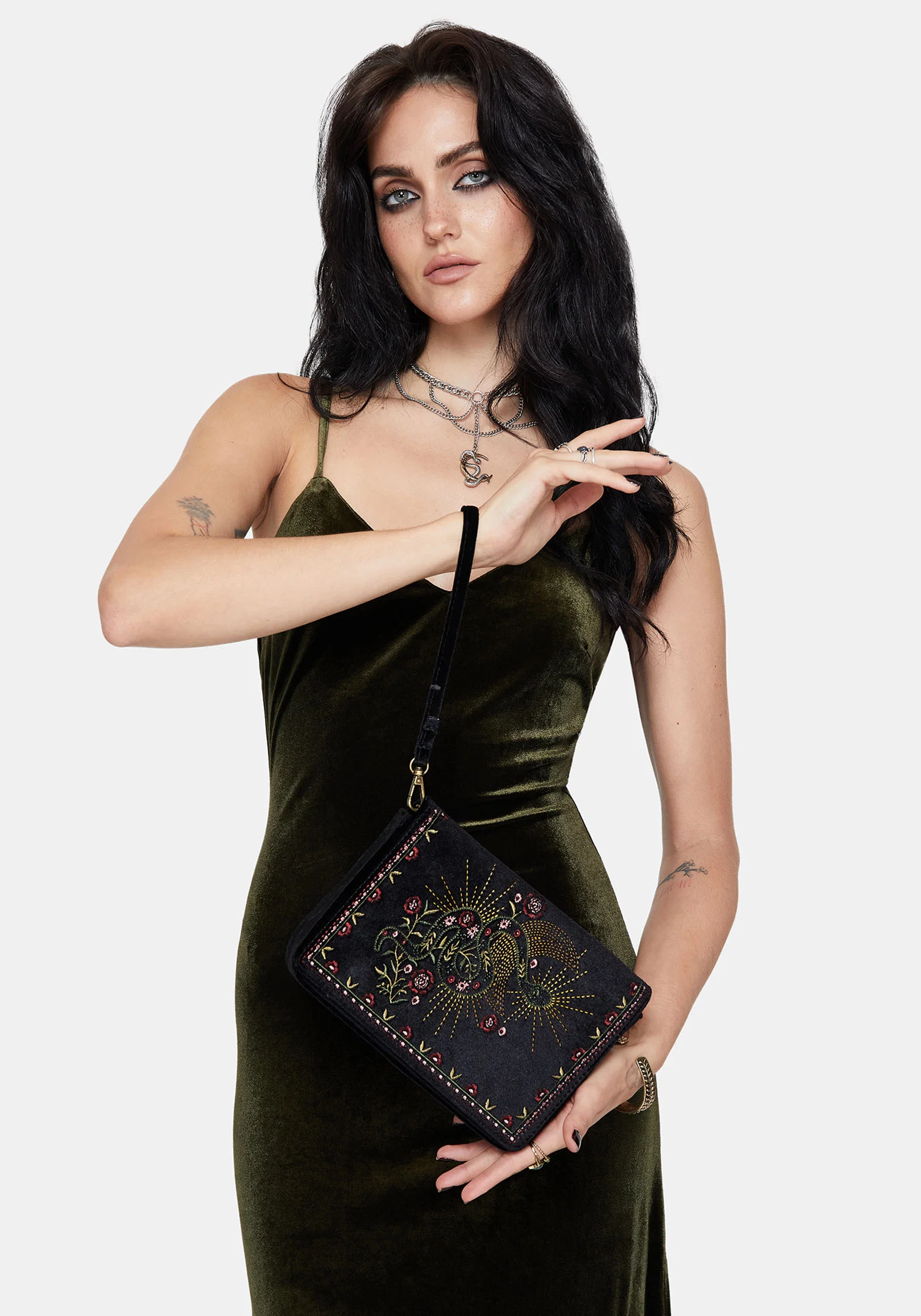 Kobra Snake Embroidered Crossbody Bag - Image 2