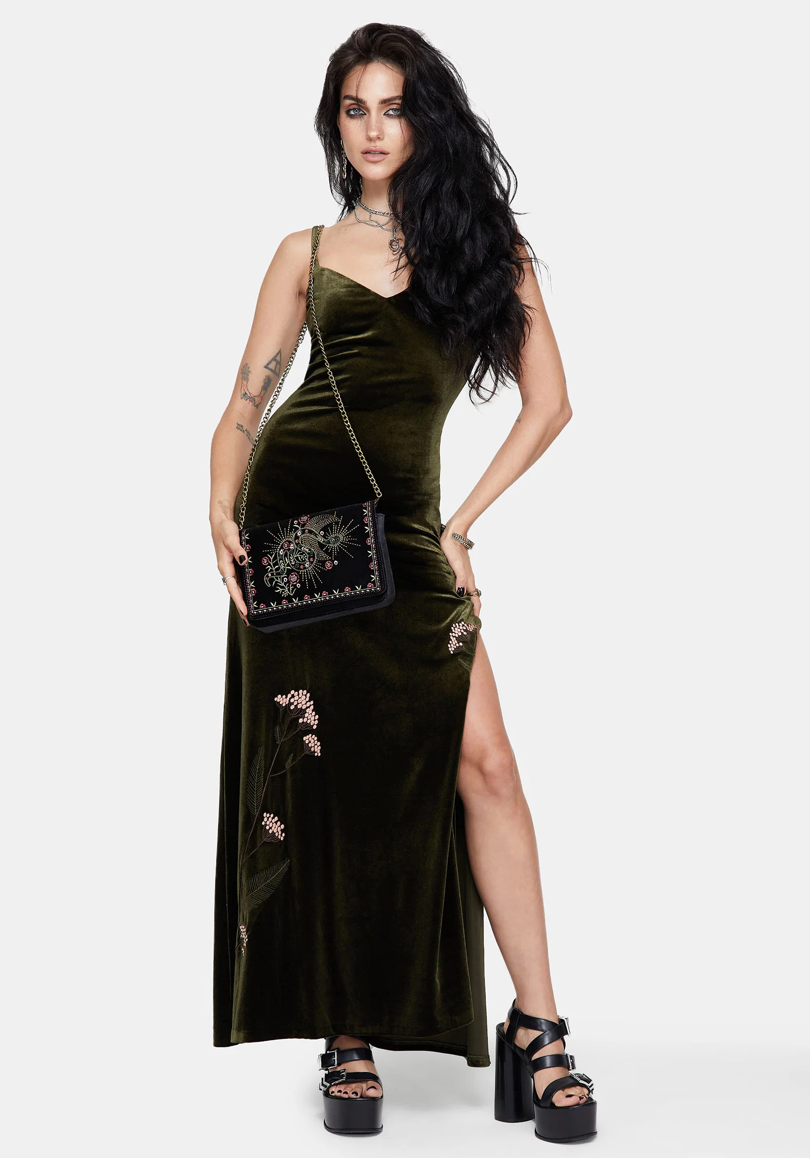 Kobra Snake Embroidered Crossbody Bag - Image 9