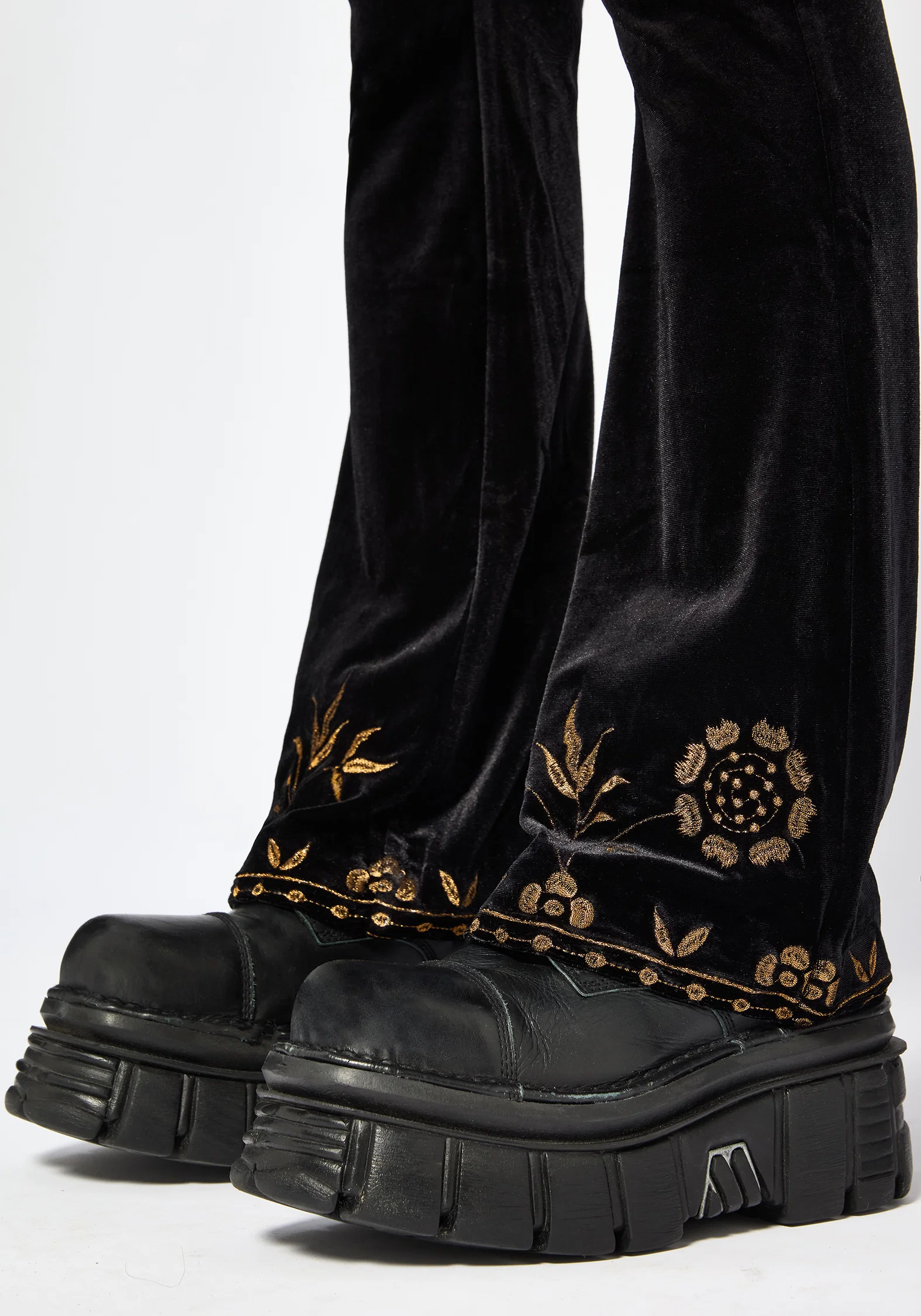Kobra Velour Embroidered Flare Trouser - Image 2