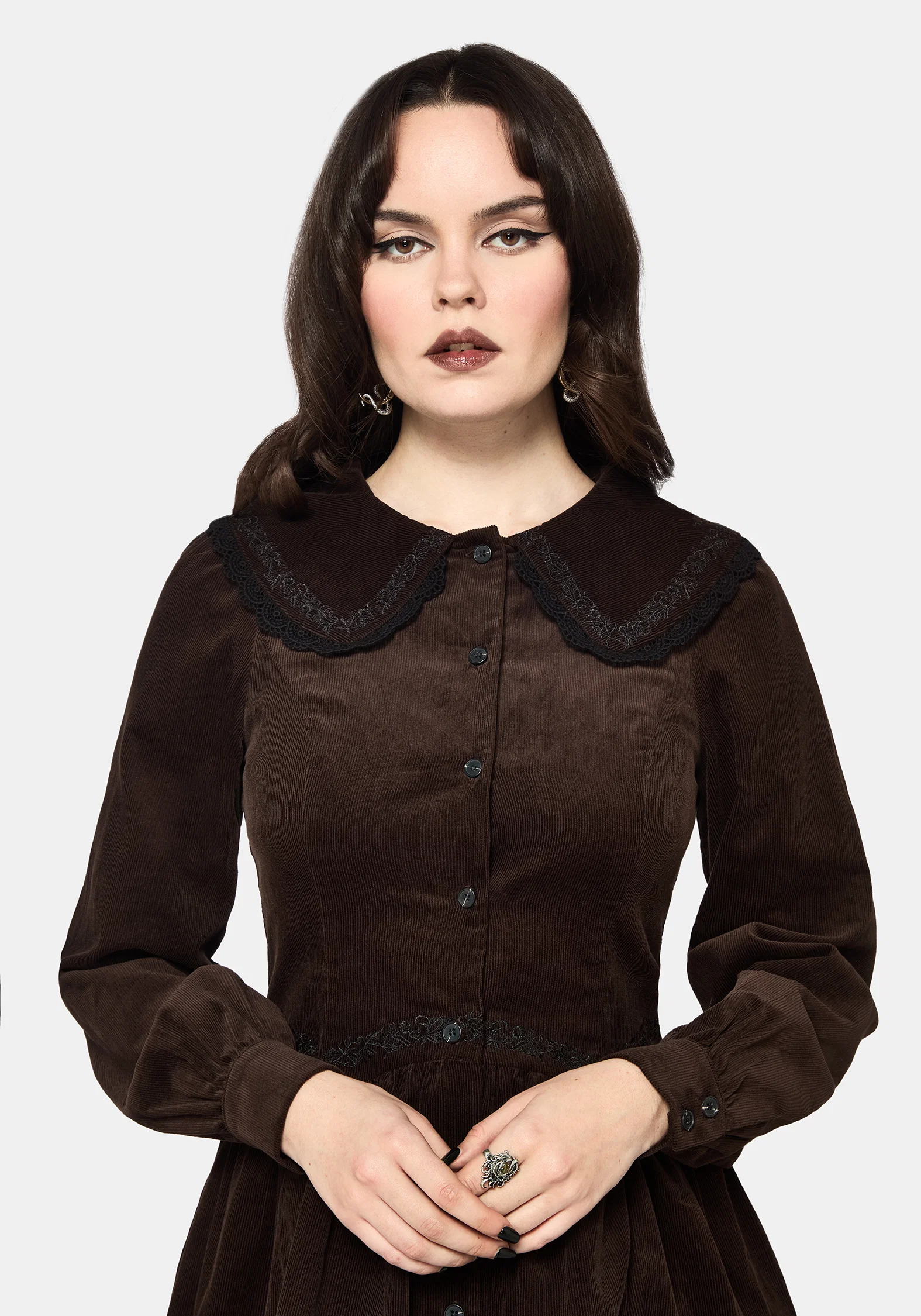 Kora Floral Embroidered Cord V Waist Mini Dress - Image 2