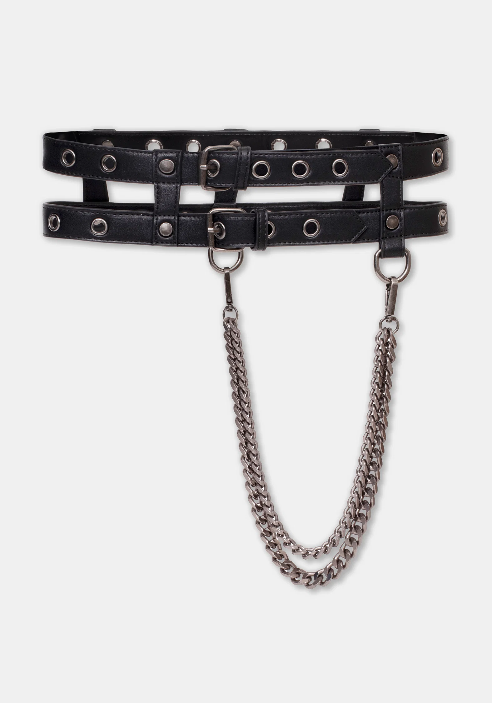 Kryne Eyelet Double Buckle Belt - Image 4