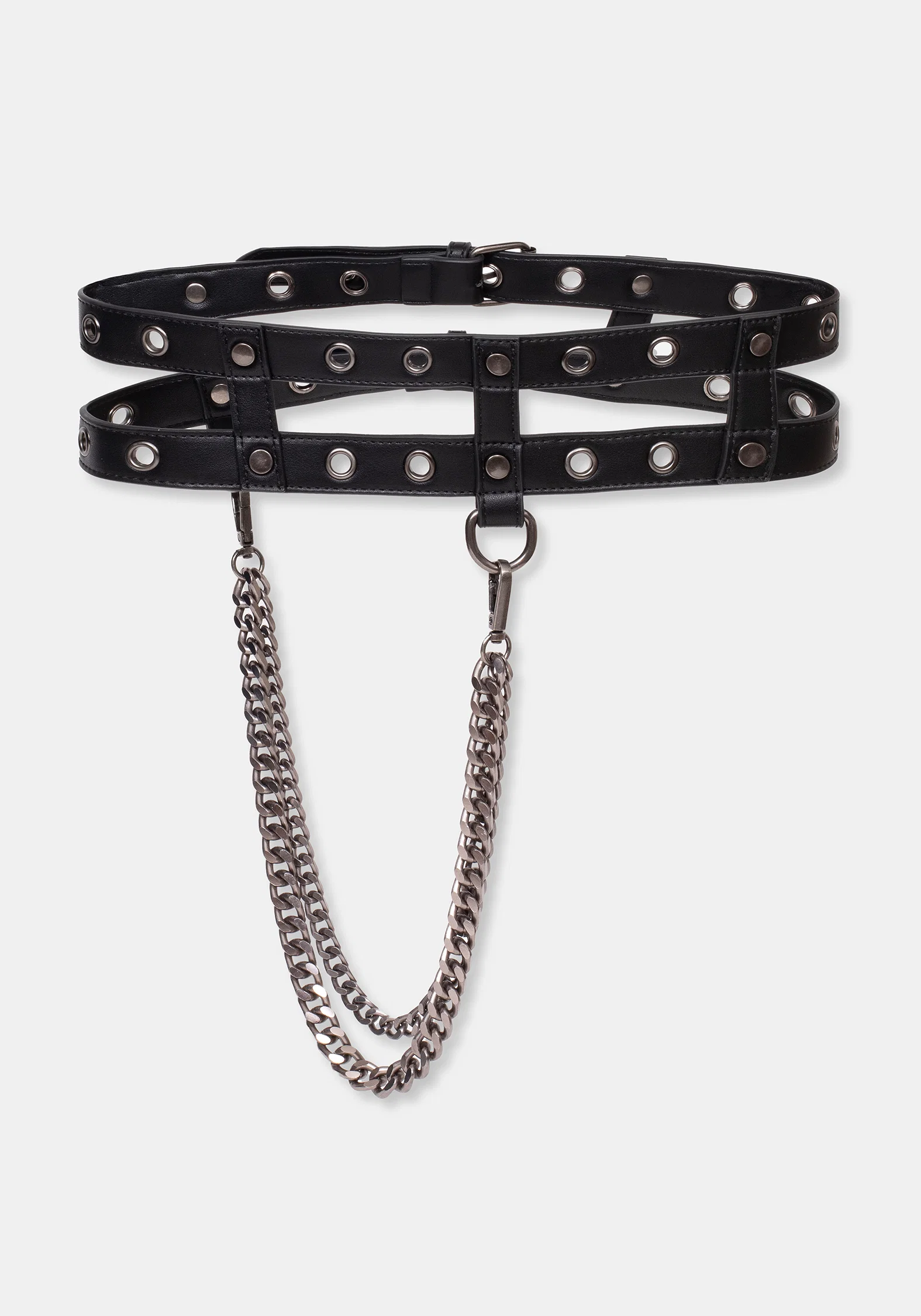 Kryne Eyelet Double Buckle Belt - Image 9