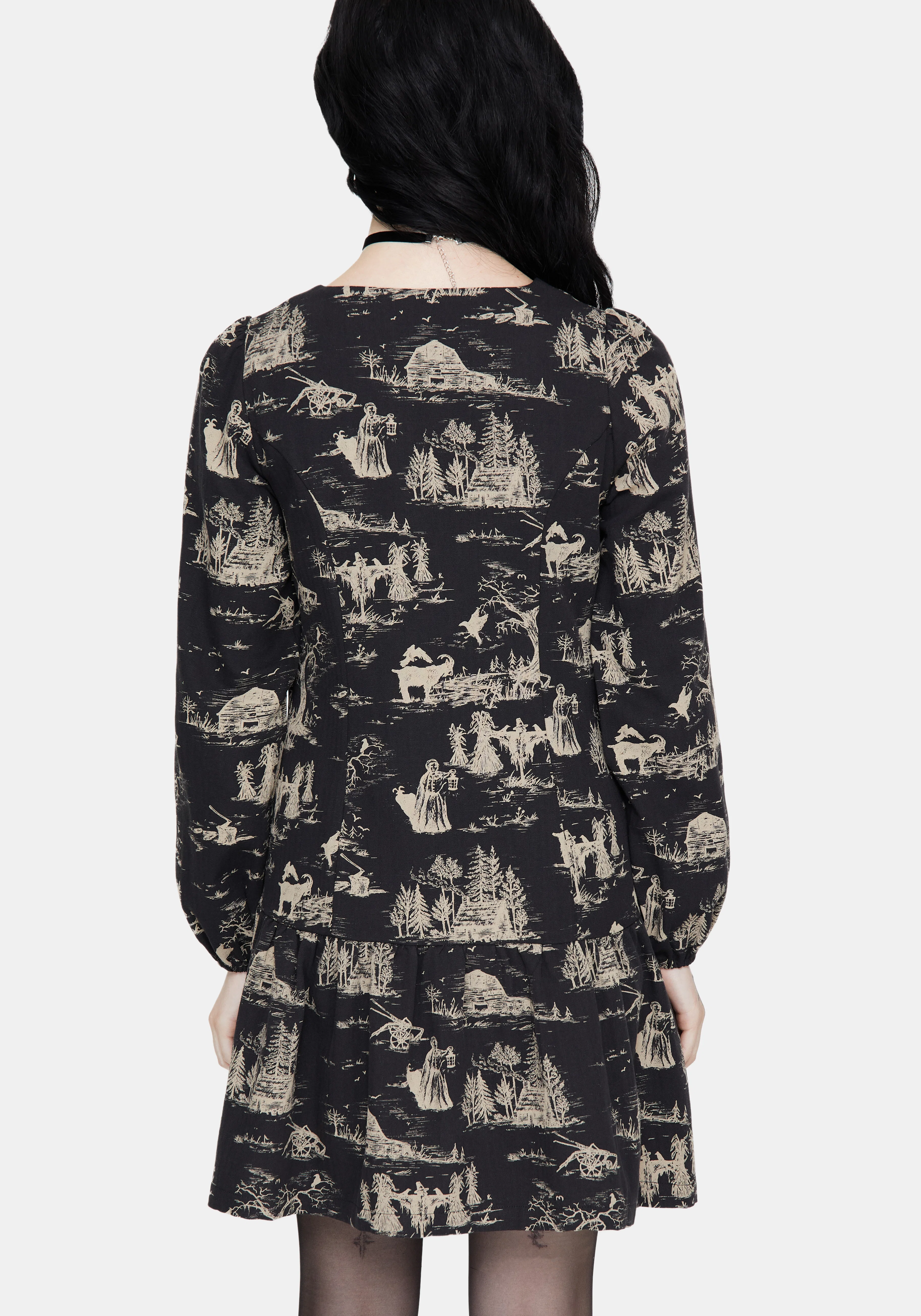 Lacelle Cotton Button Up Long Sleeve Mini Dress - Image 3
