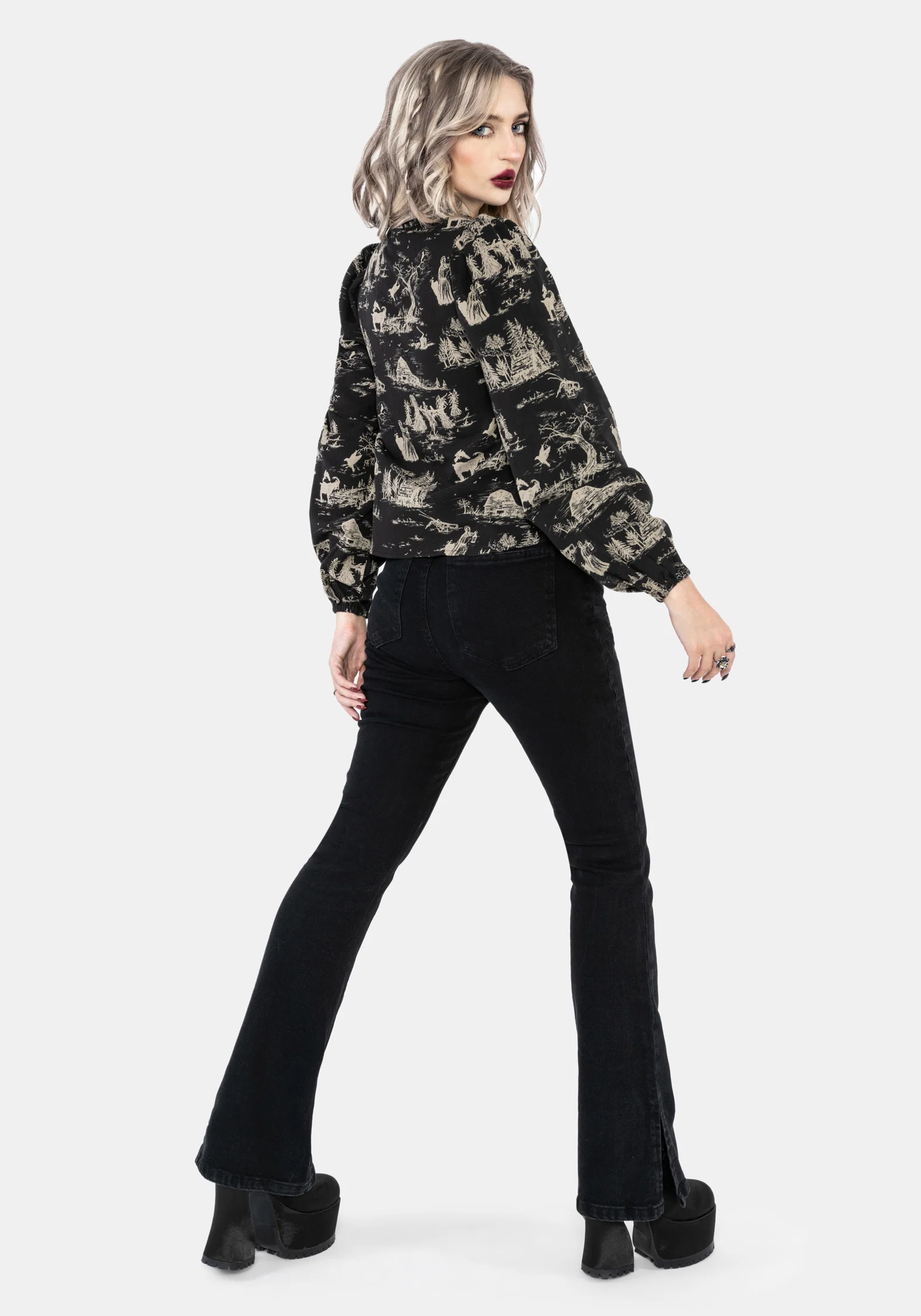 Lacelle Cotton Smock Print Blouse - Image 3