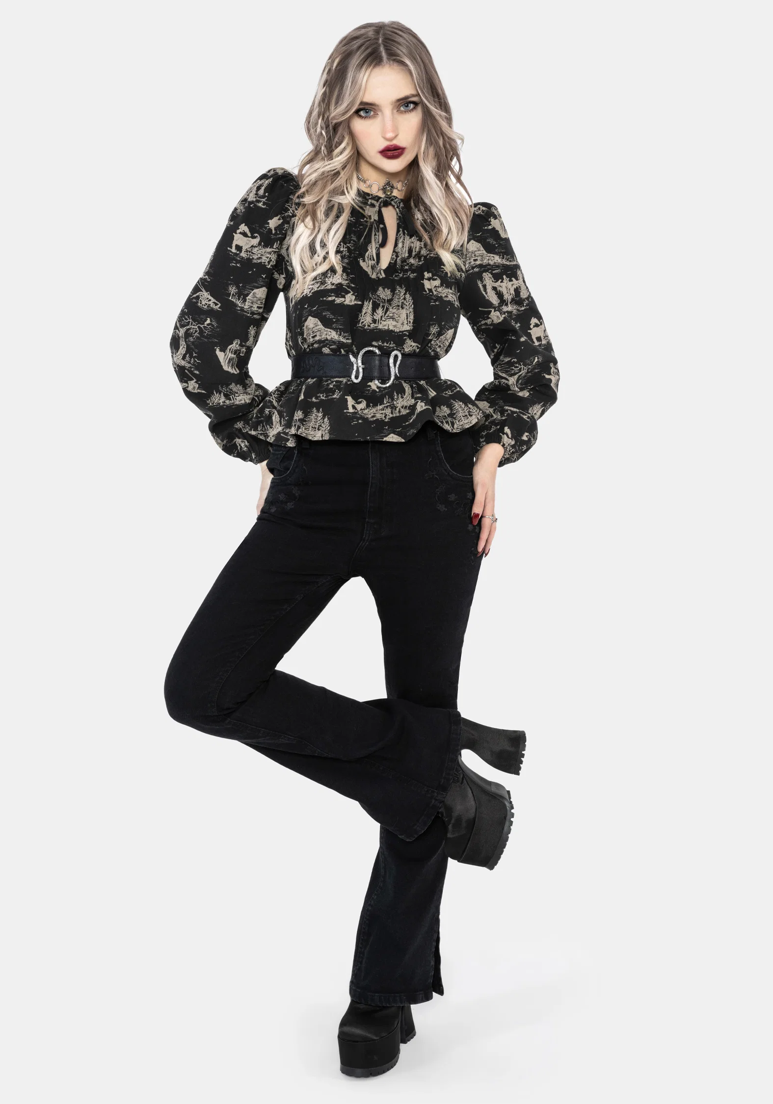 Lacelle Cotton Smock Print Blouse - Image 7