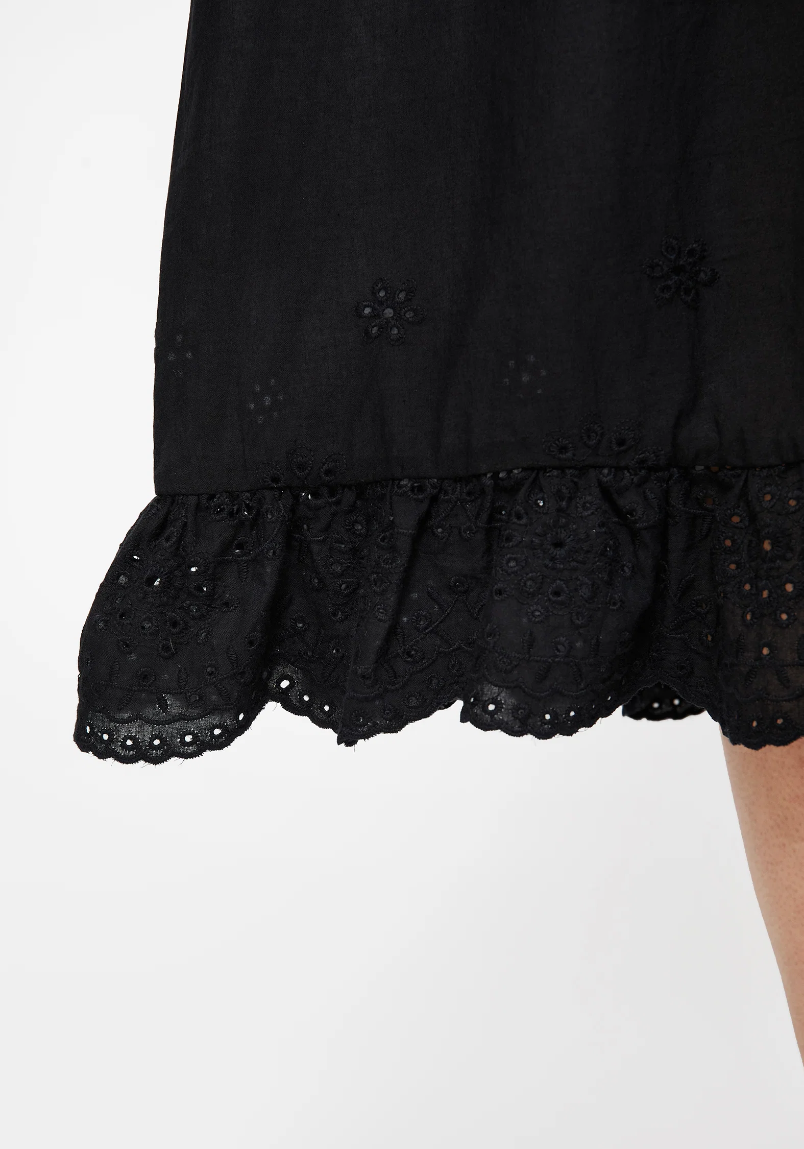 Laveau Embroidered Broderie Midi Dress - Image 2