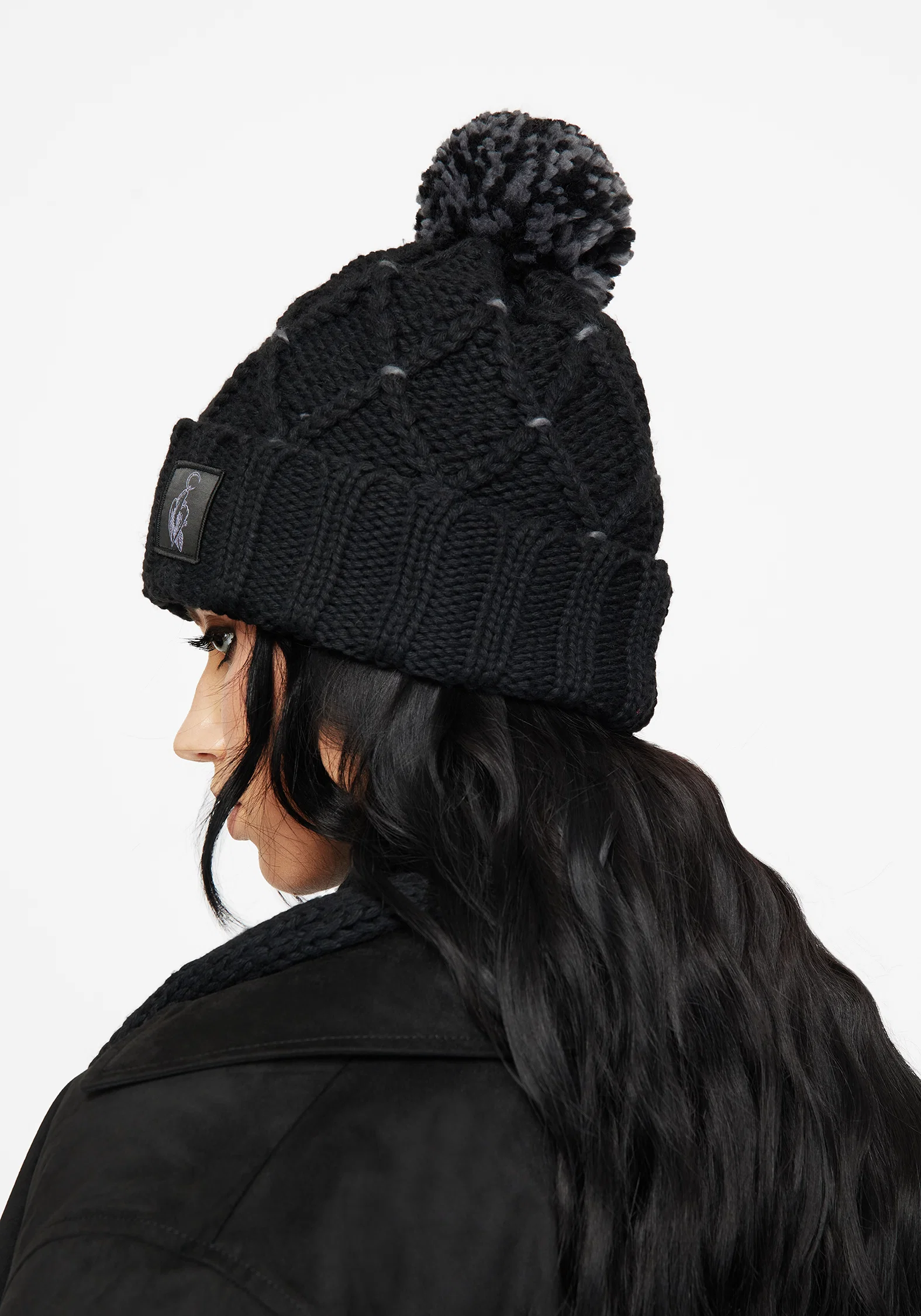 Layla Criss Cross Bobble Hat - Image 3