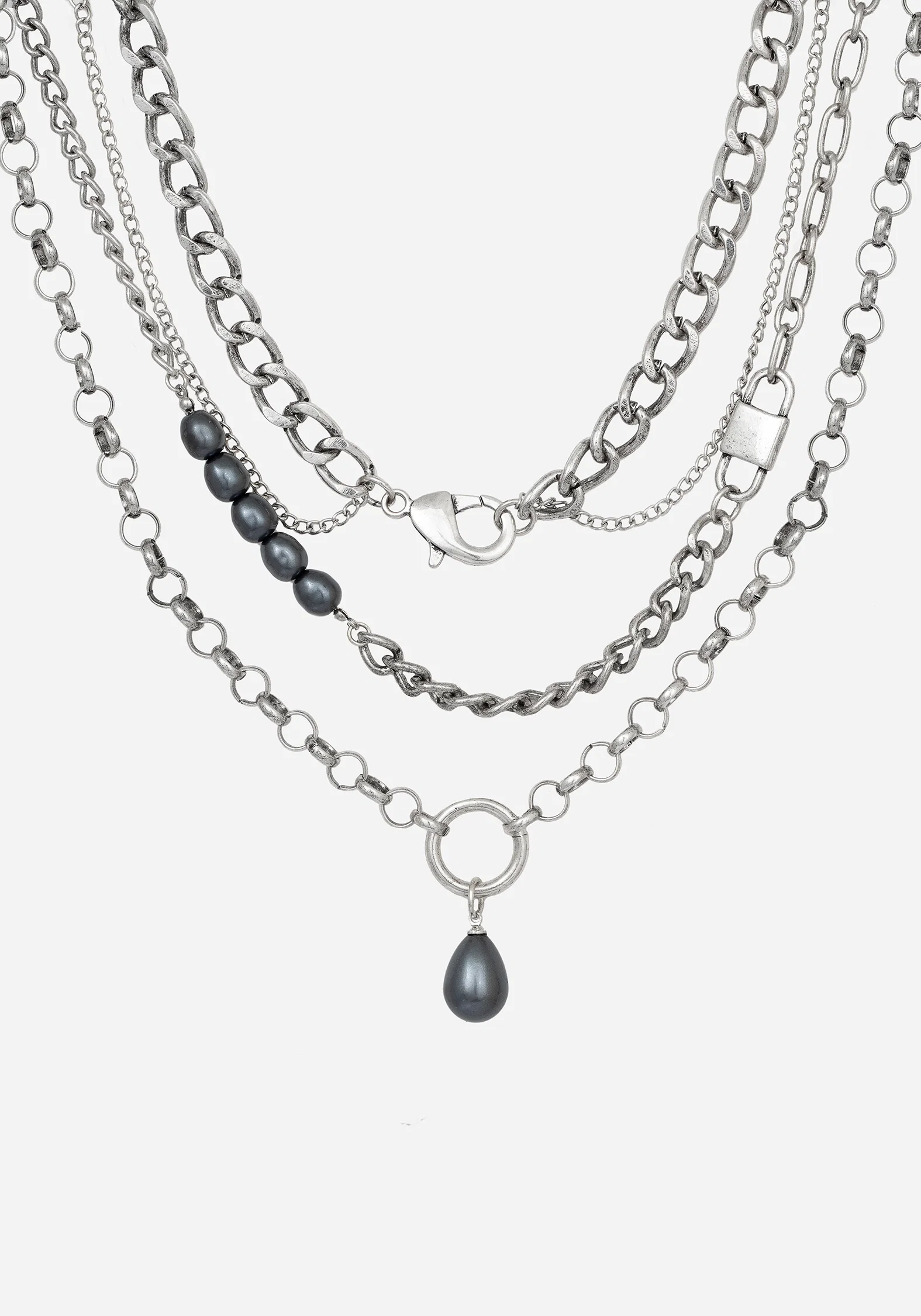 Leila Pearl Layered Necklace - Image 4